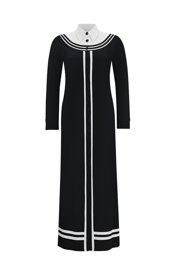 4038 MISS DALIDA DRESS - SİYAH STONE