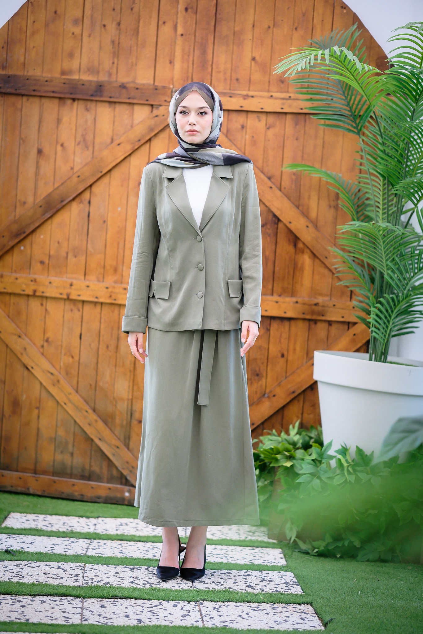 S-25-472 MASSİMO DONNA ETEK - Haki