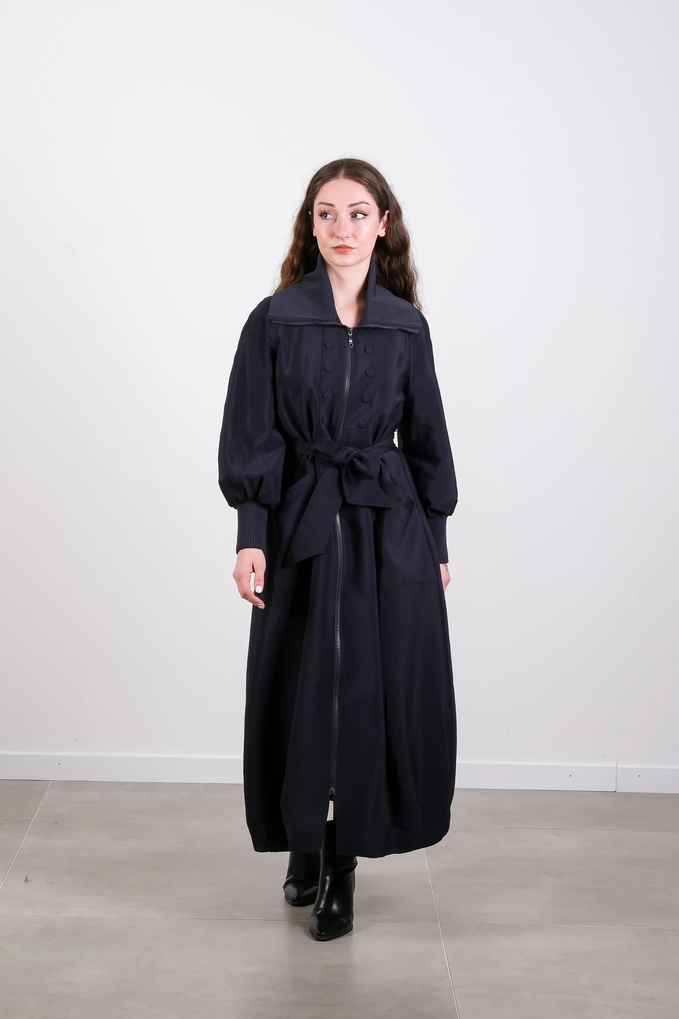 W-26-818 MASSİMO DONNA TRENCH - Lacivert