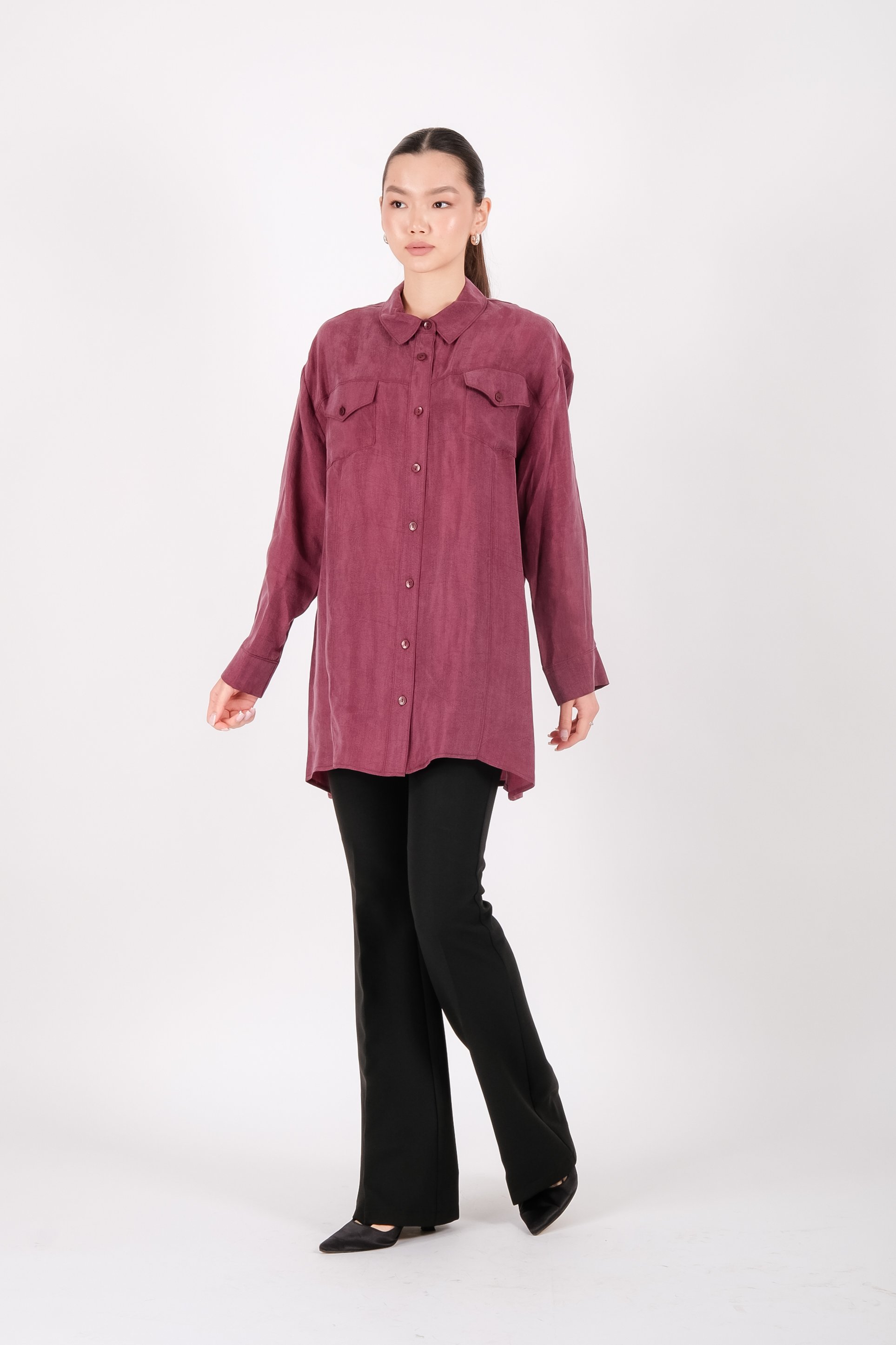 S-25-208 MASSİMO DONNA TUNİK - Bordo