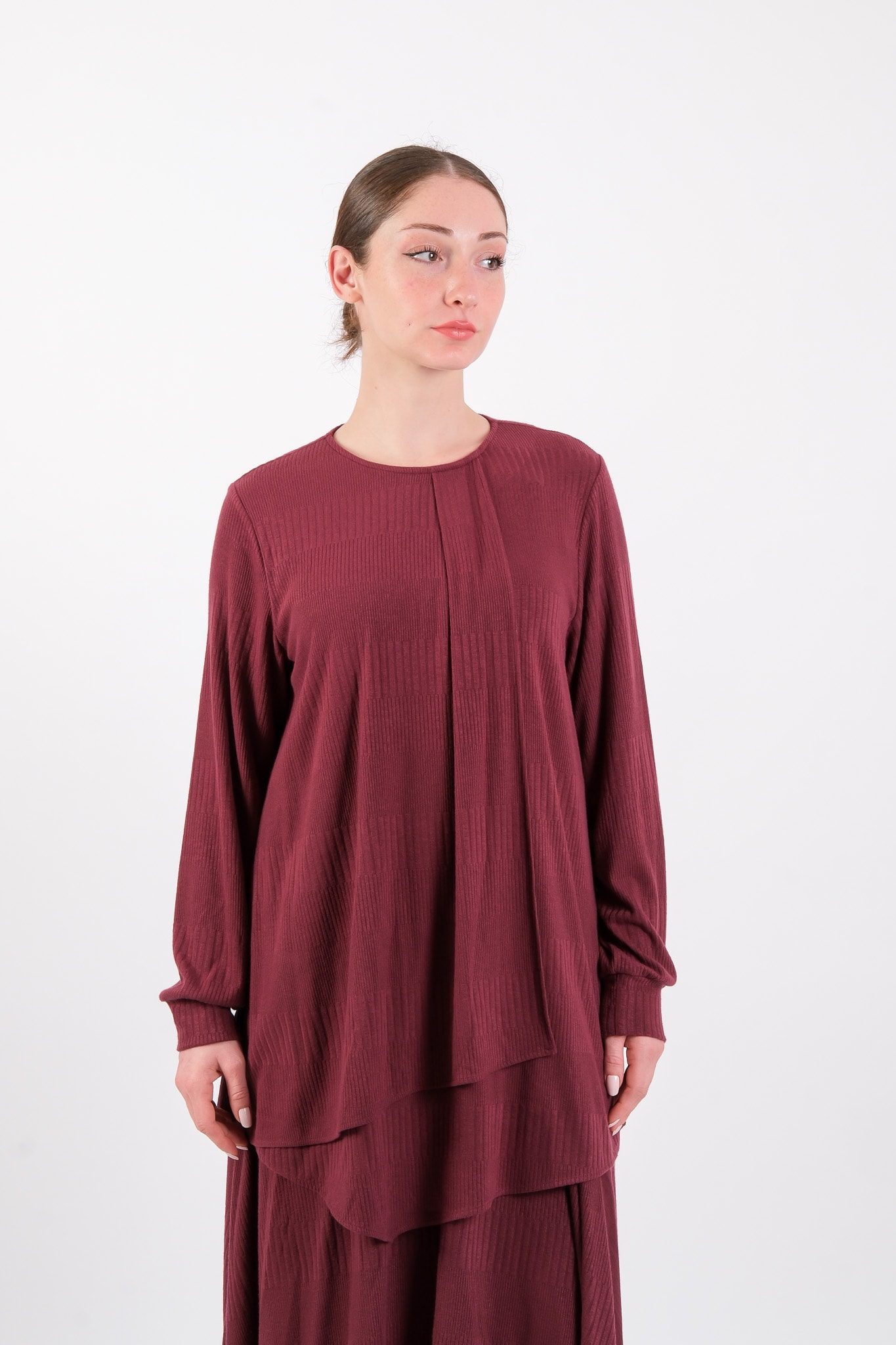 W-26-203 MASSİMO DONNA BLUZ - Bordo