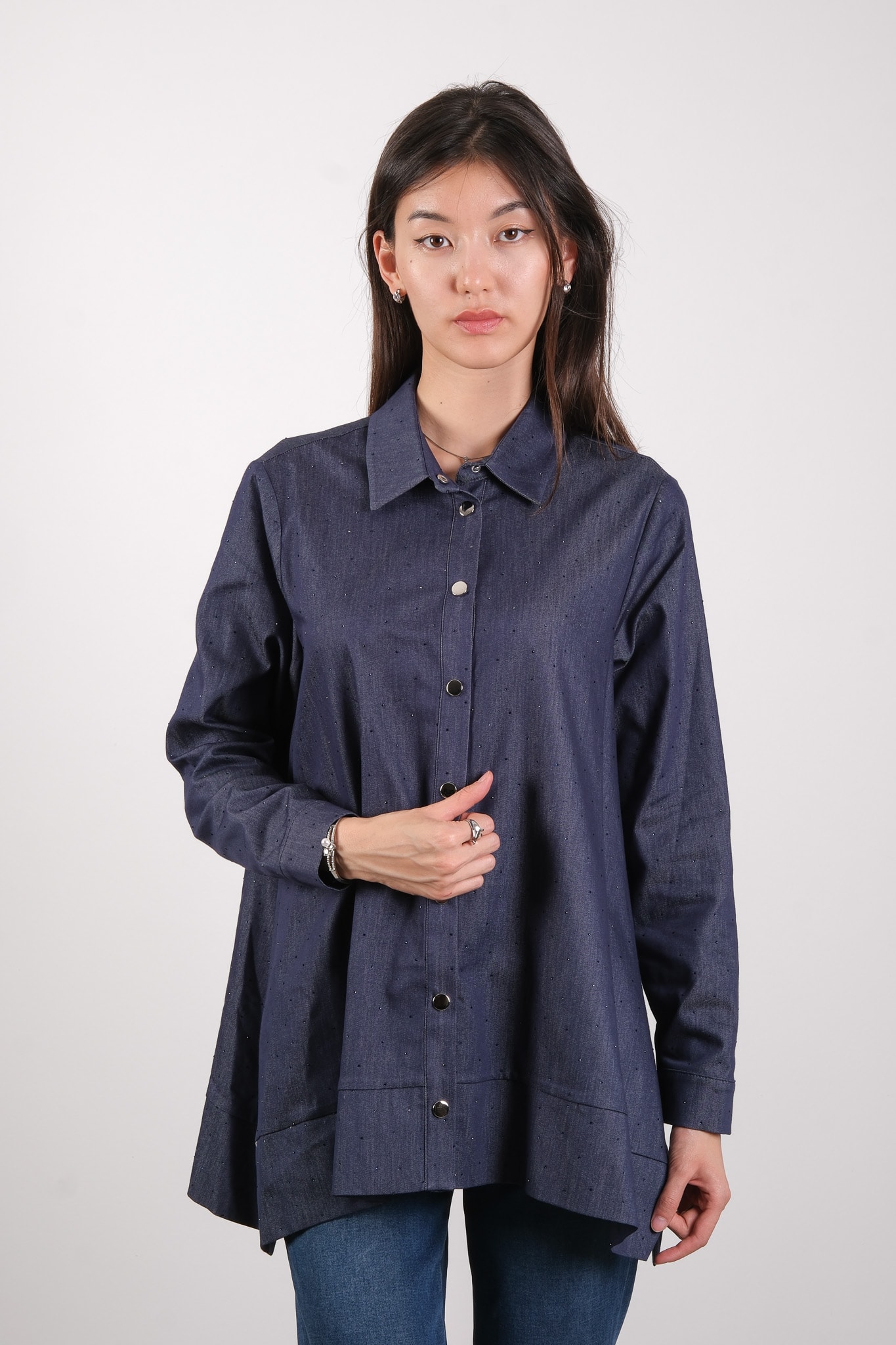 3007 NUSS GÖMLEK - Denim Blue