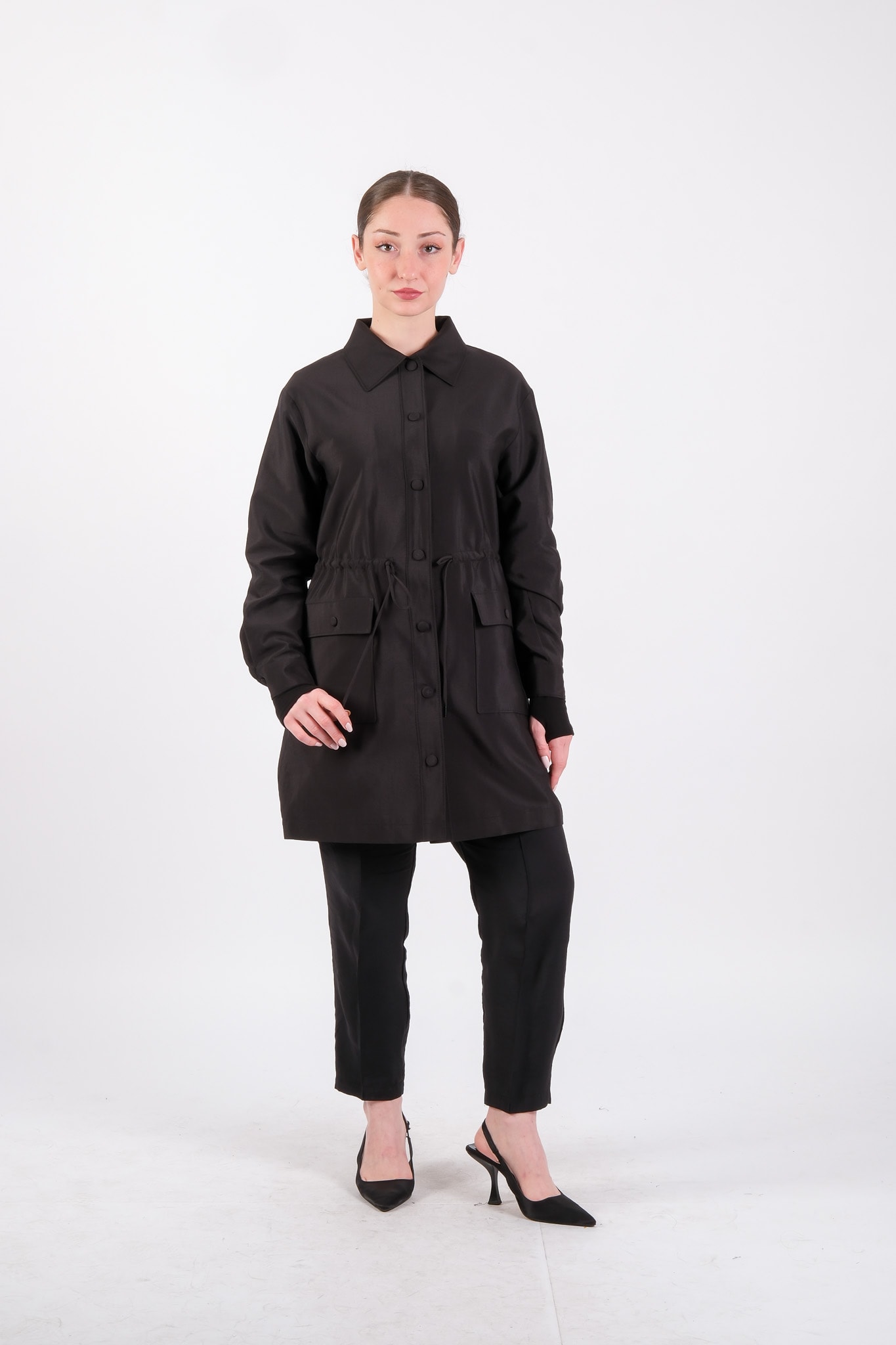 W-26-246 MASSİMO DONNA KAP - Black
