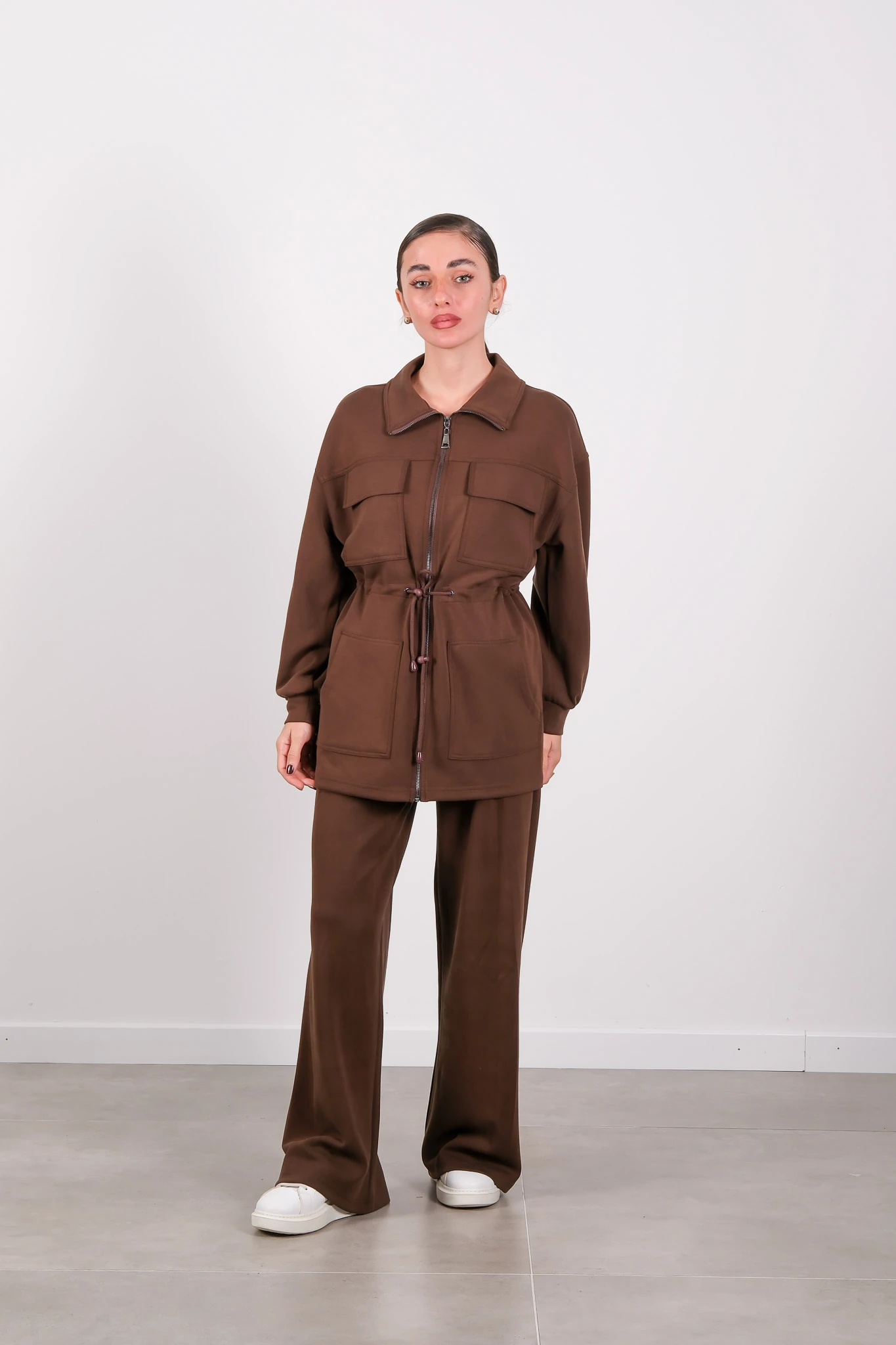 66522 ON TRİKO PANTOLON - Brown