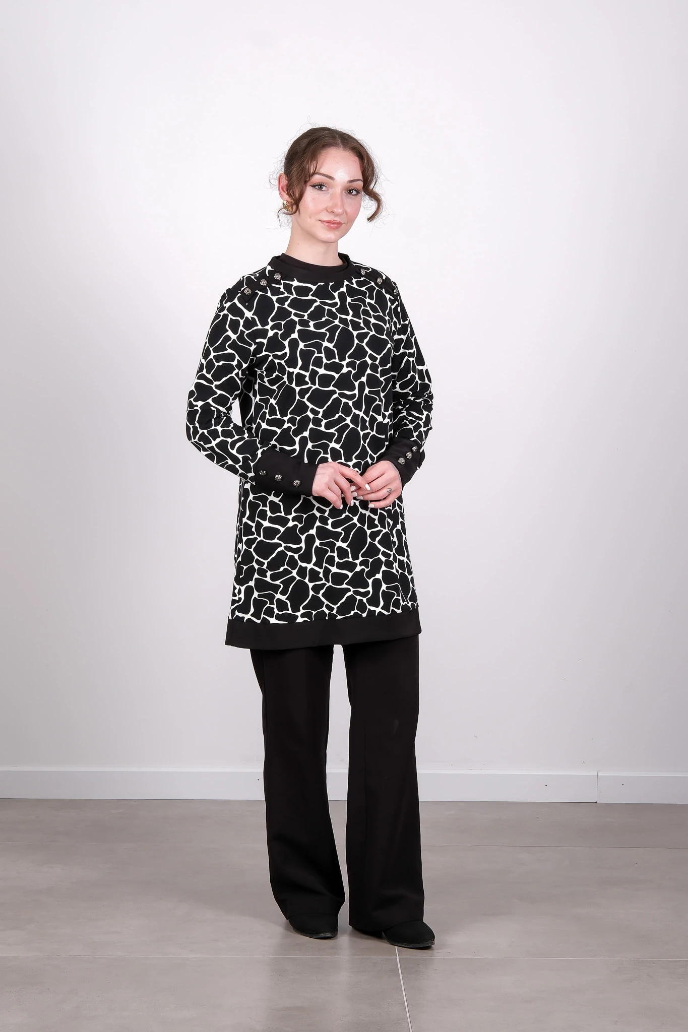 8086 LOOK TUNİK - Black