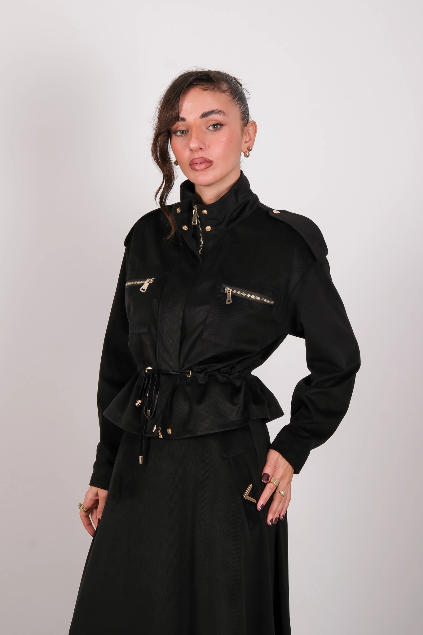 66532 ON TRİKO CEKET - Black