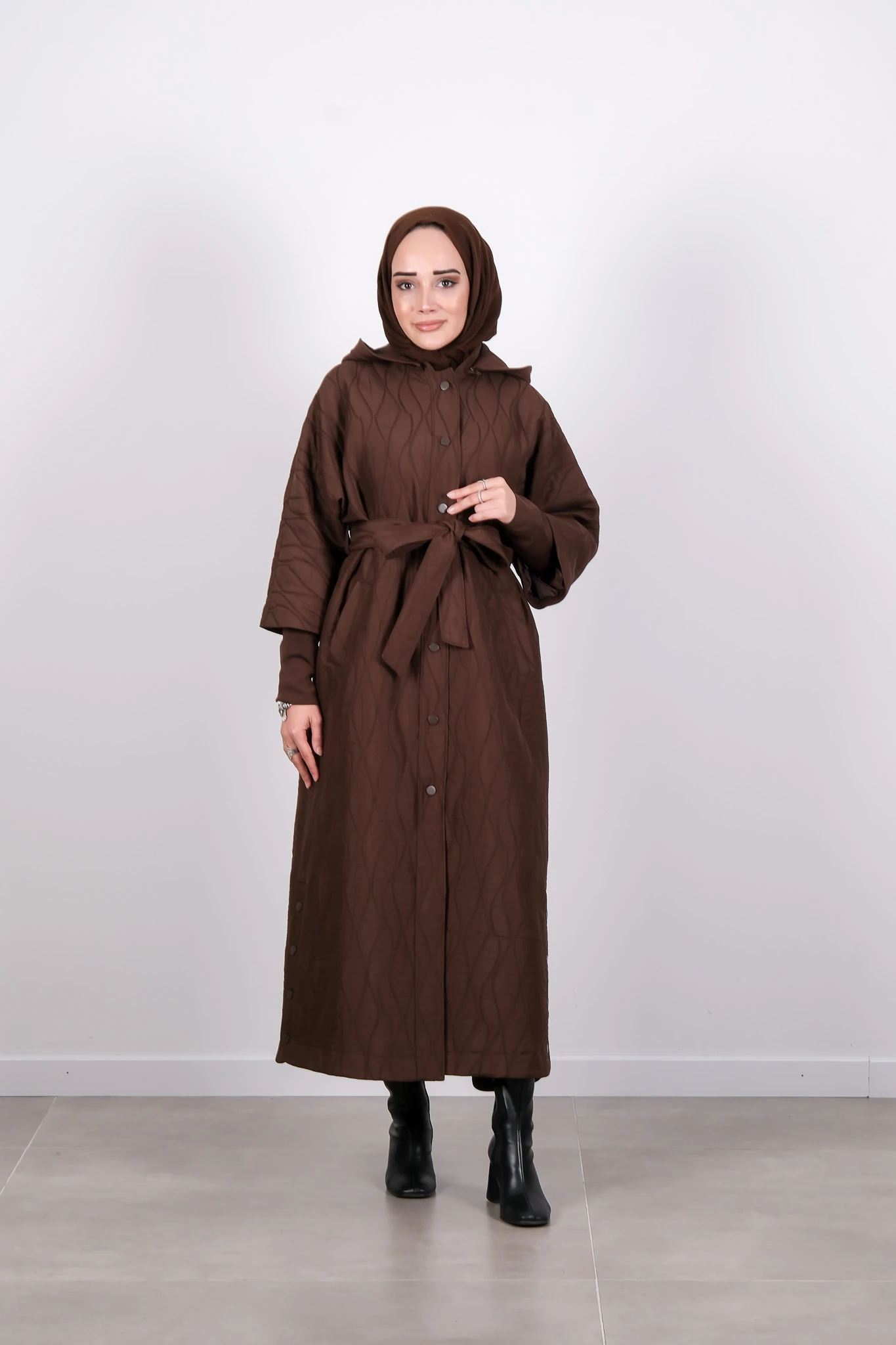 W-26-836 MASSİMO DONNA KAP - Kahverengi