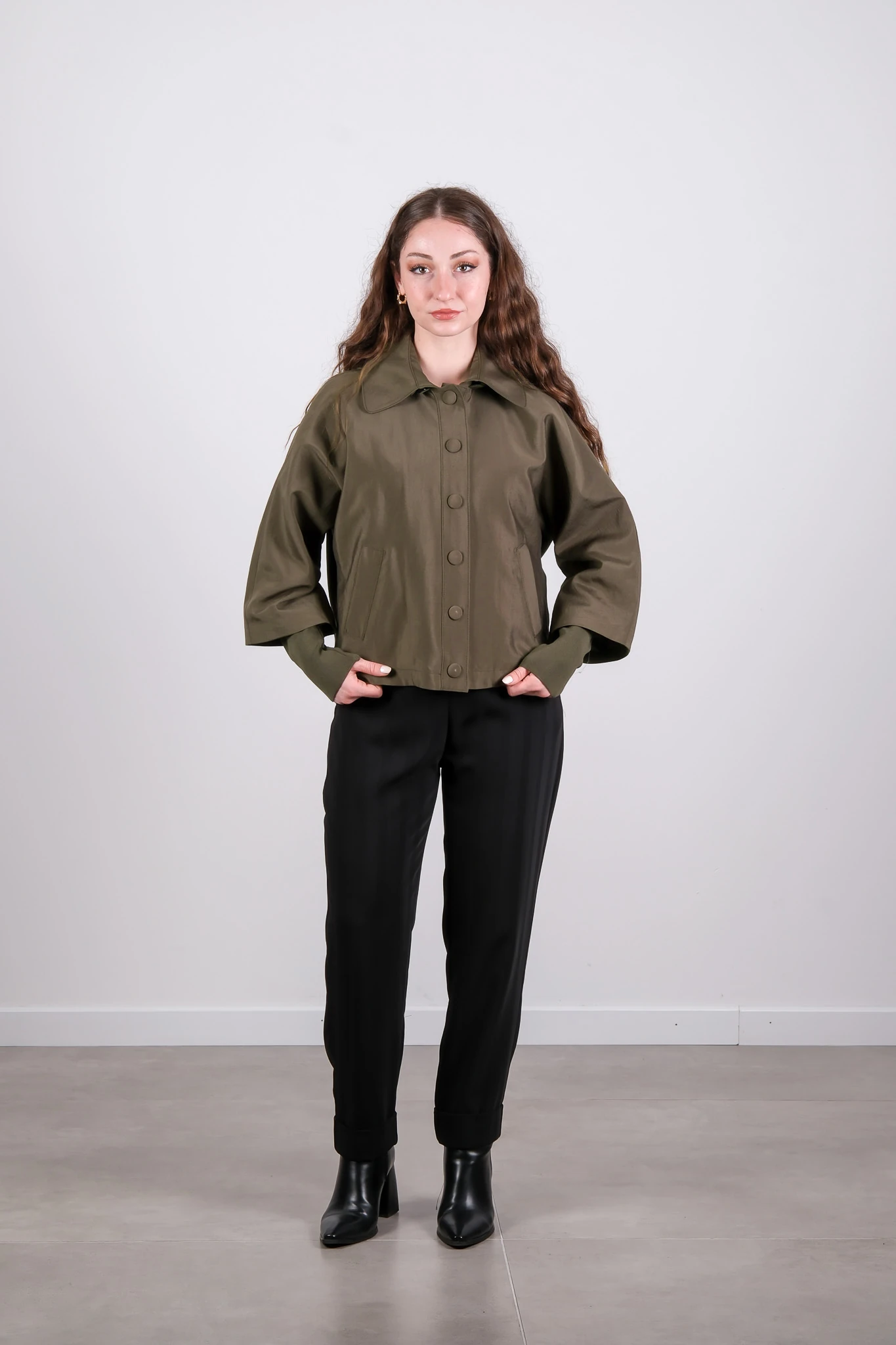 W-26-170 MASSİMO DONNA CEKET - Khaki