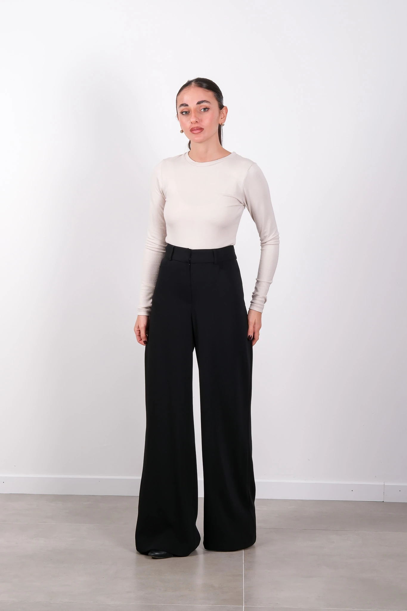 W-26-326 MASSİMO DONNA PANTOLON - Siyah