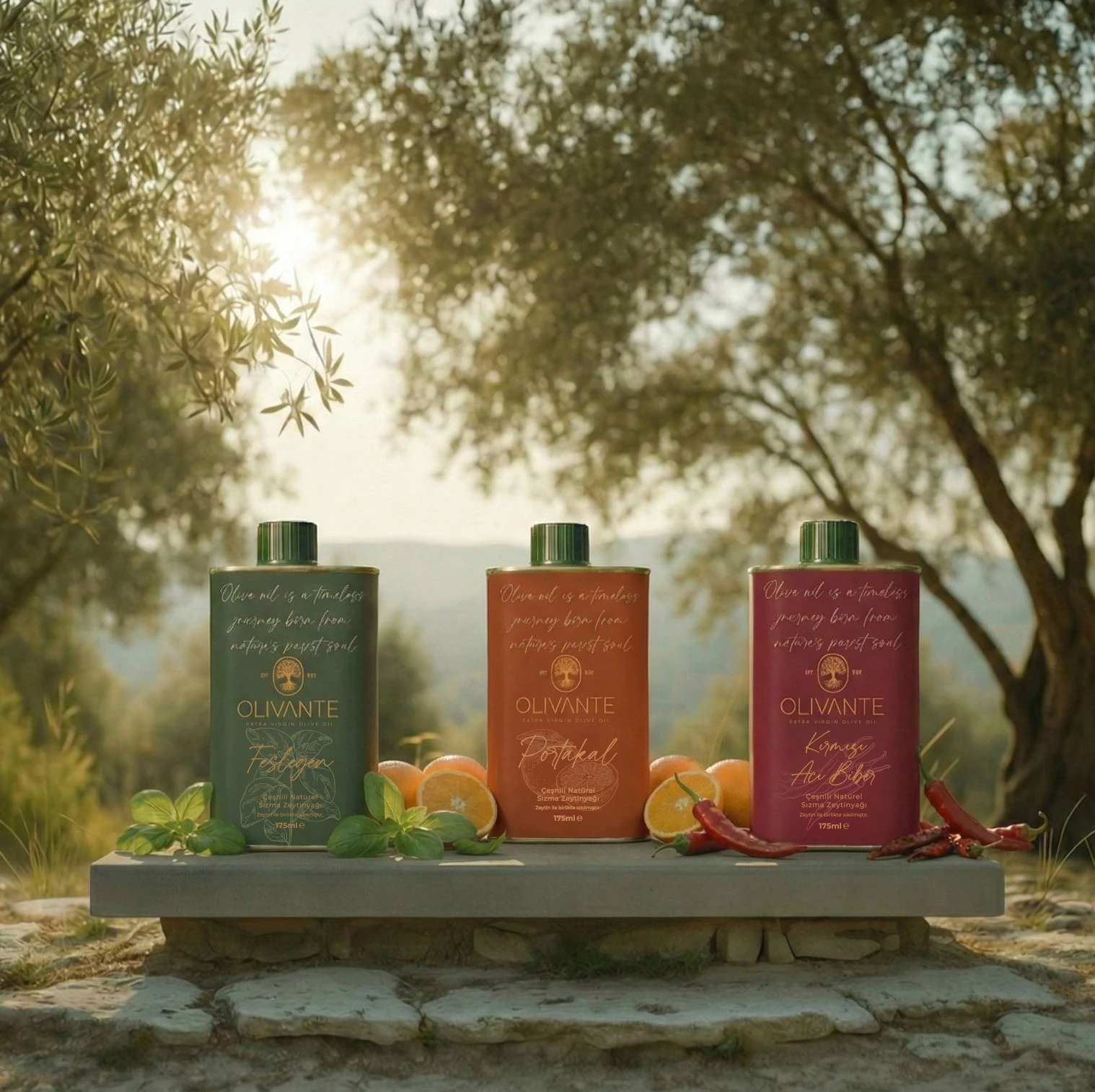 3-Pack Red Hot Chili, Basil, and Orange-Flavored 175 ml Extra