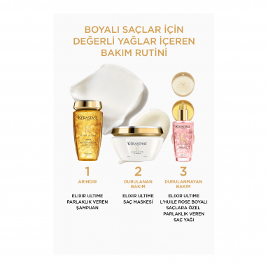 Kérastase Elixir Ultime L'Huile Rose Boyalı Saçlara Özel Renk Koruyan Bakım Yağı 100 ml