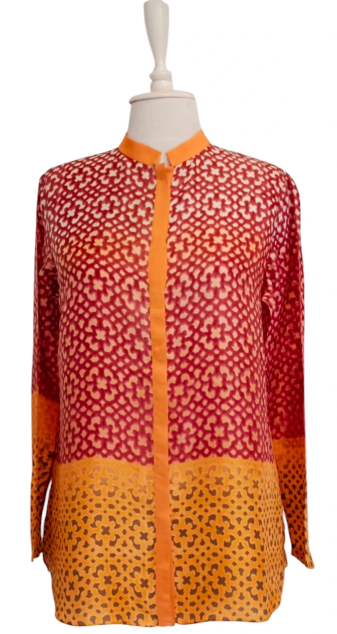 HAKİM YAKA İPEK BLUZ