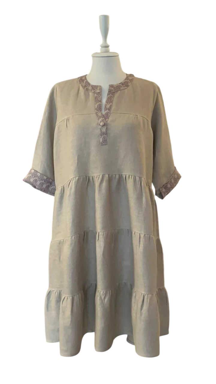 PAMELA KETEN ELBİSE