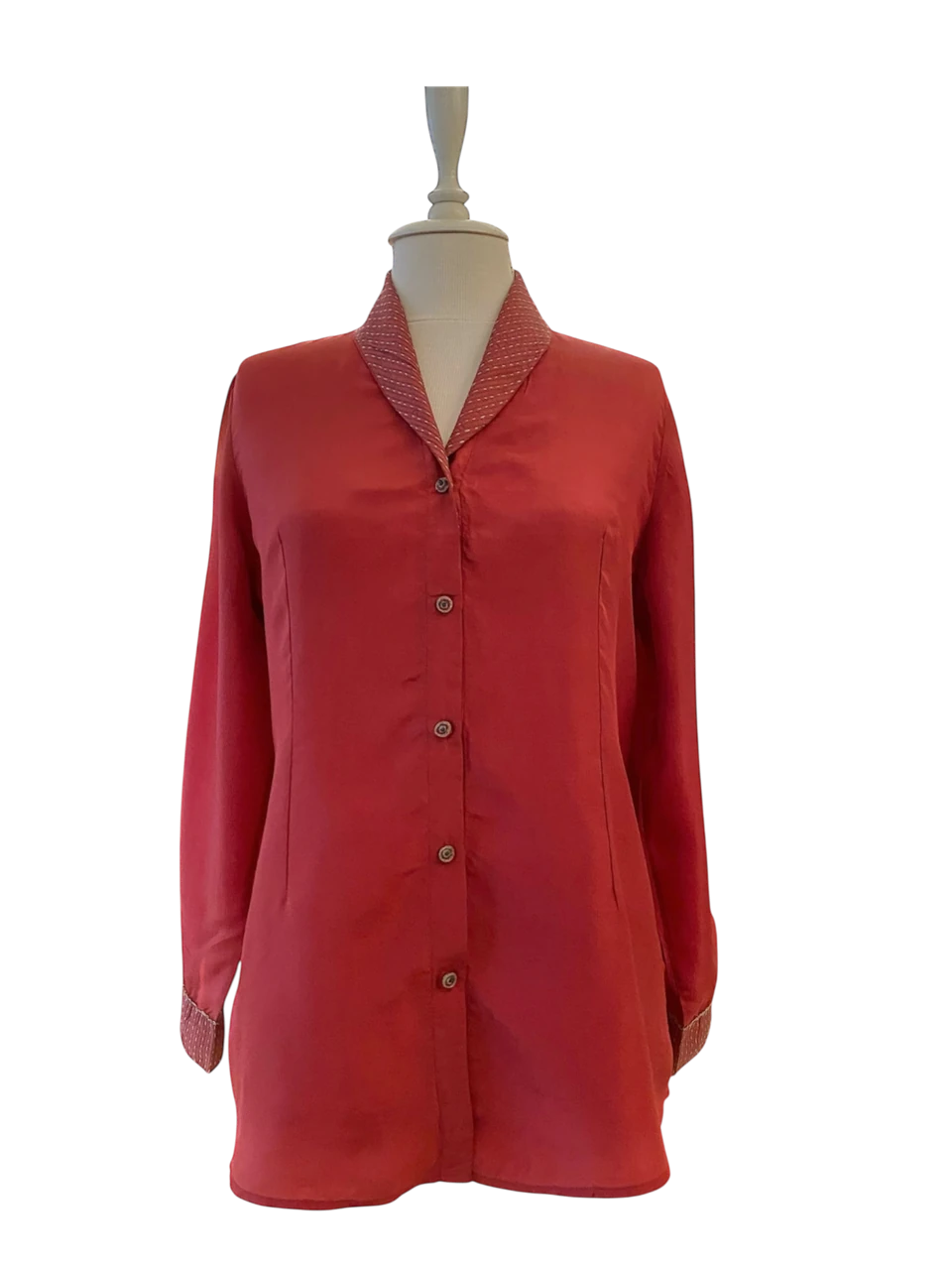 KIRMIZI İPEK GÖMLEK