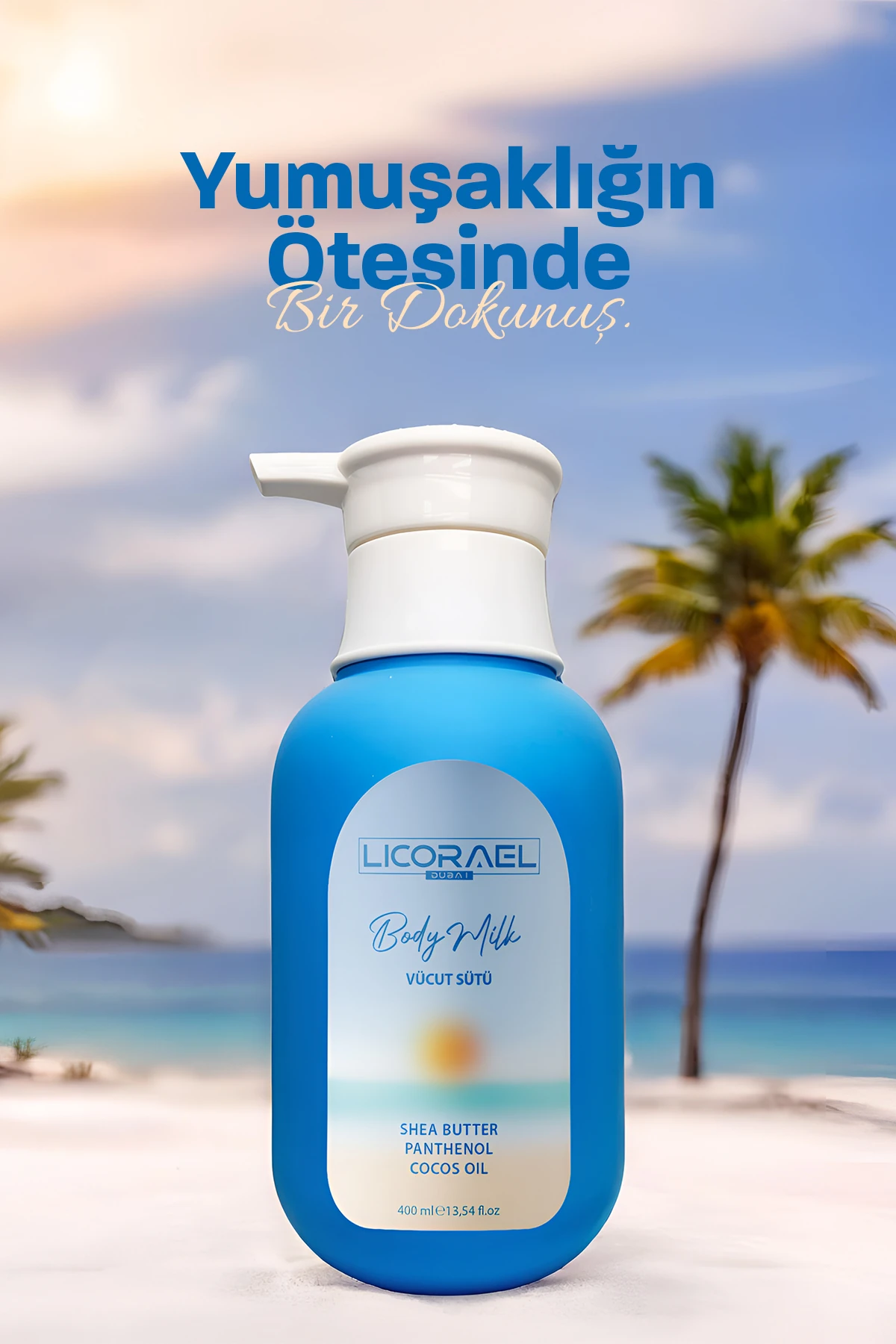 BODY MİLK NEMLENDİRİCİ - 400ML - SOFT TOUCH AMBALAJ - PANTHENOL VE ONARICI - YEŞİL ÇAY ESANSLI