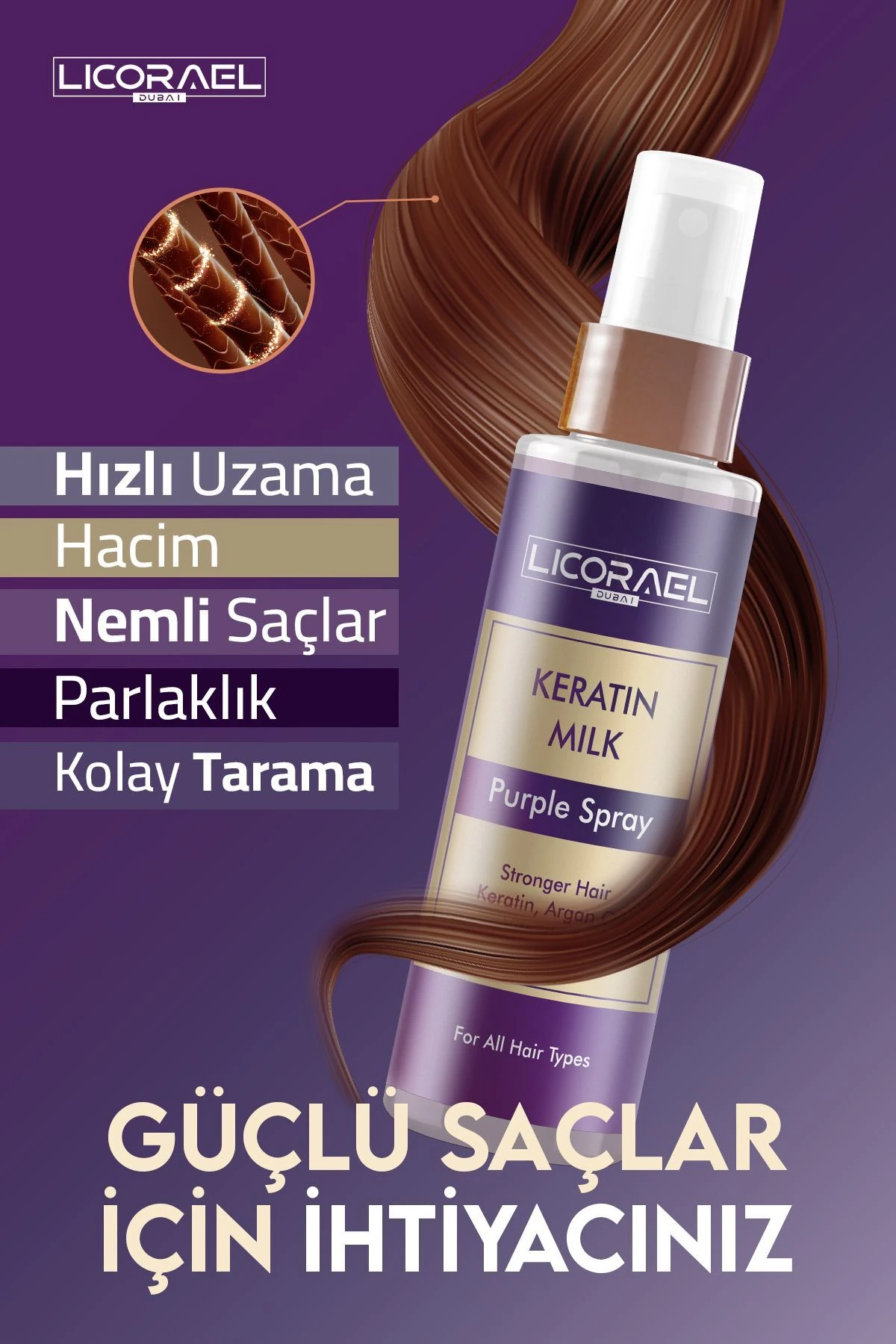 KERATİN Sütü Argan Yağlı ve Vitamin B5 Terapisi 200 ML