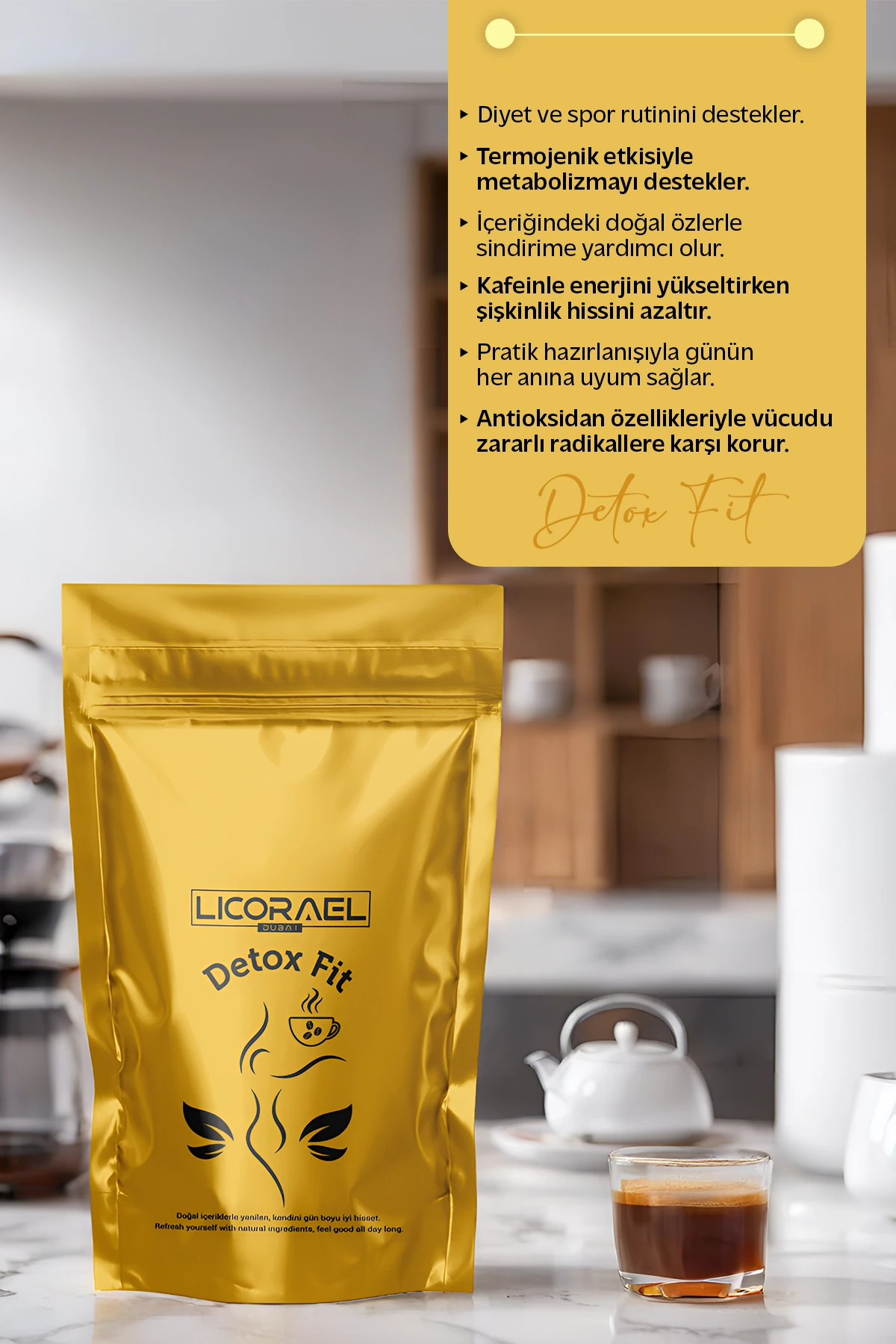 HİNDİBA DETOKS KAHVE - GOLD DOYPACK