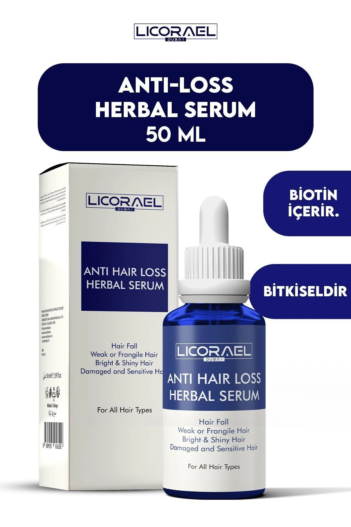 Anti Haır Loss Herbal Serum Saç Dökülmesine Karşı Bitkisel Serum 50ml