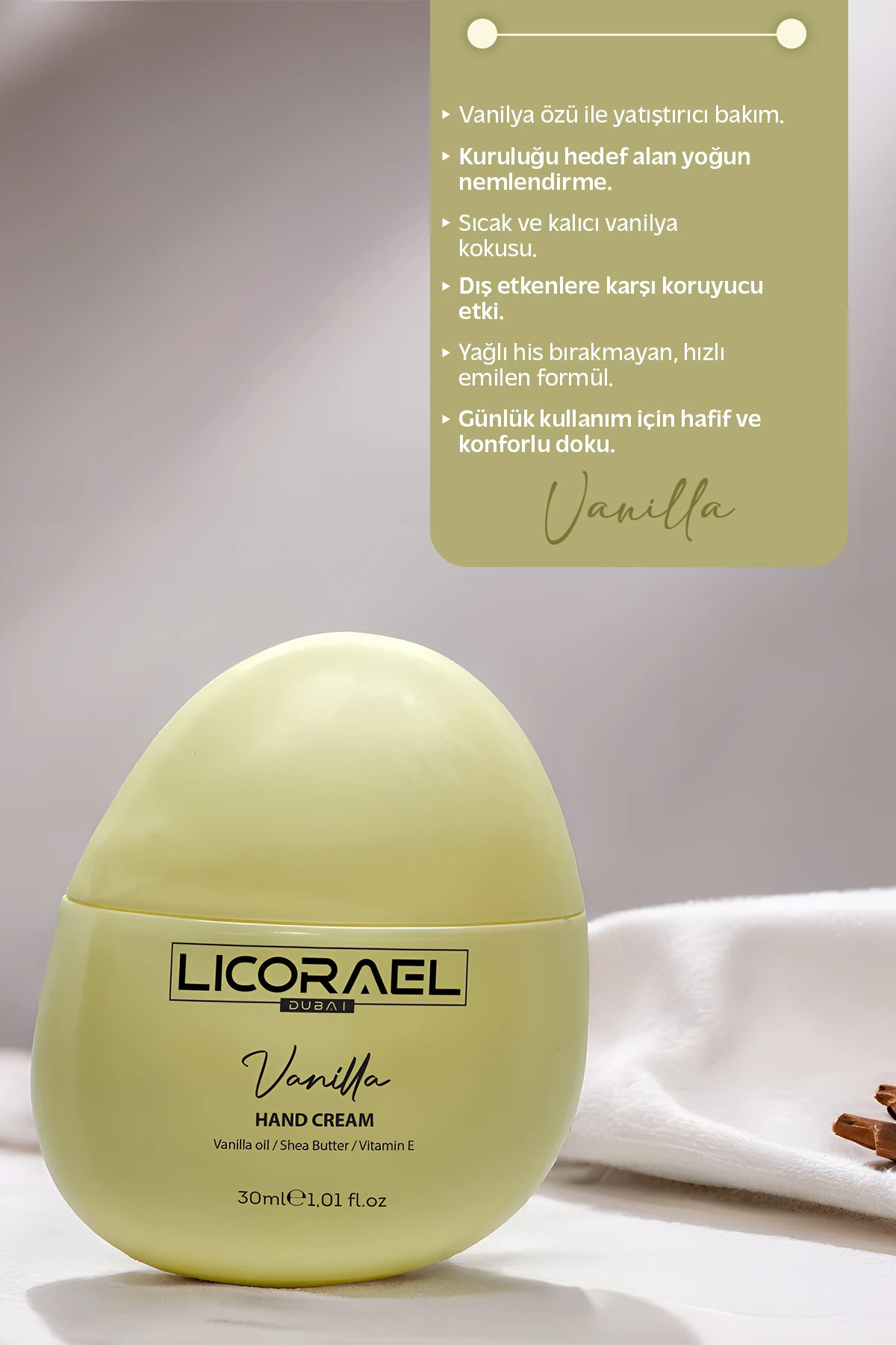 EL KREMİ E-VİTAMİNLİ HAND CREAM (VANILLA)