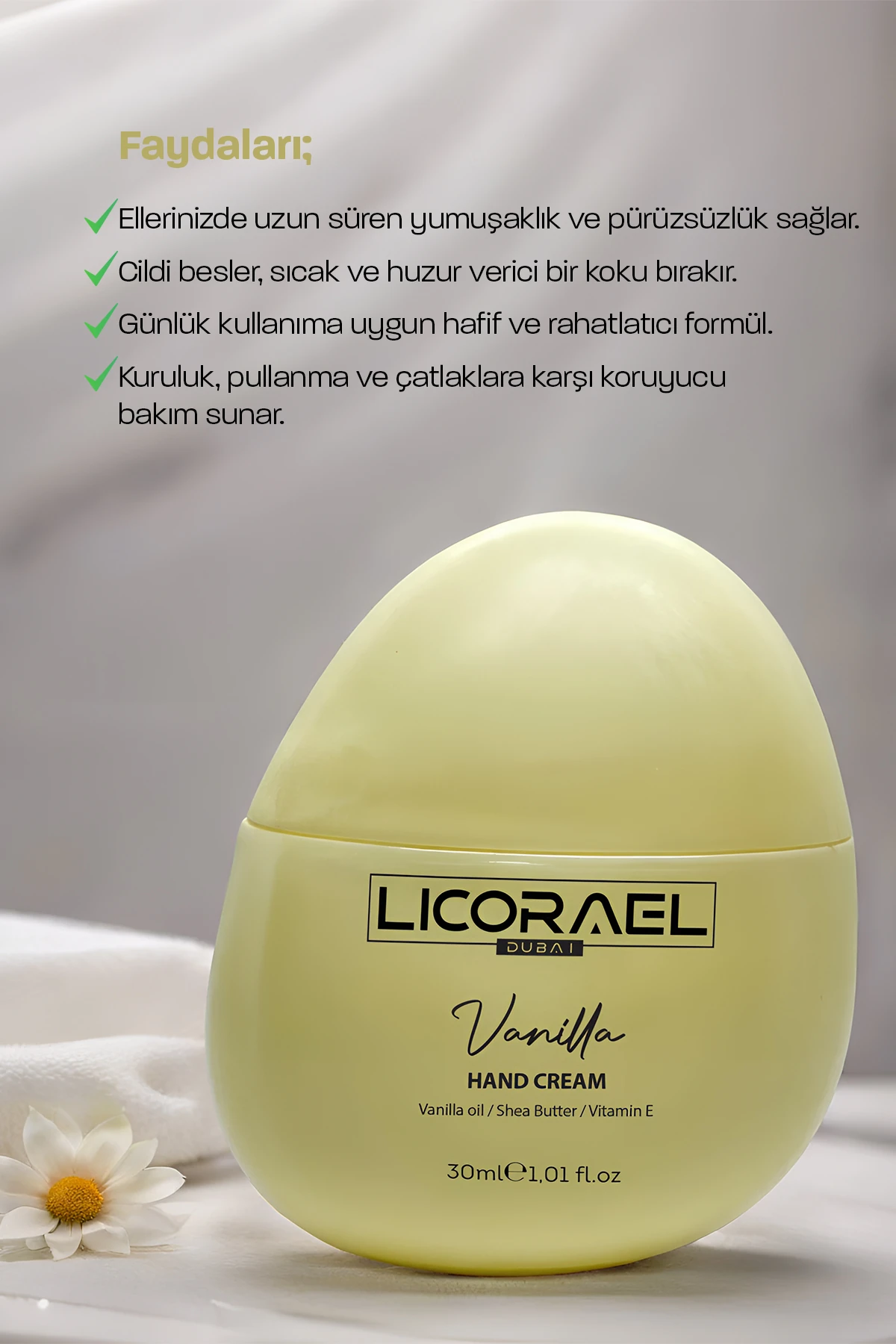 EL KREMİ E-VİTAMİNLİ HAND CREAM (VANILLA)