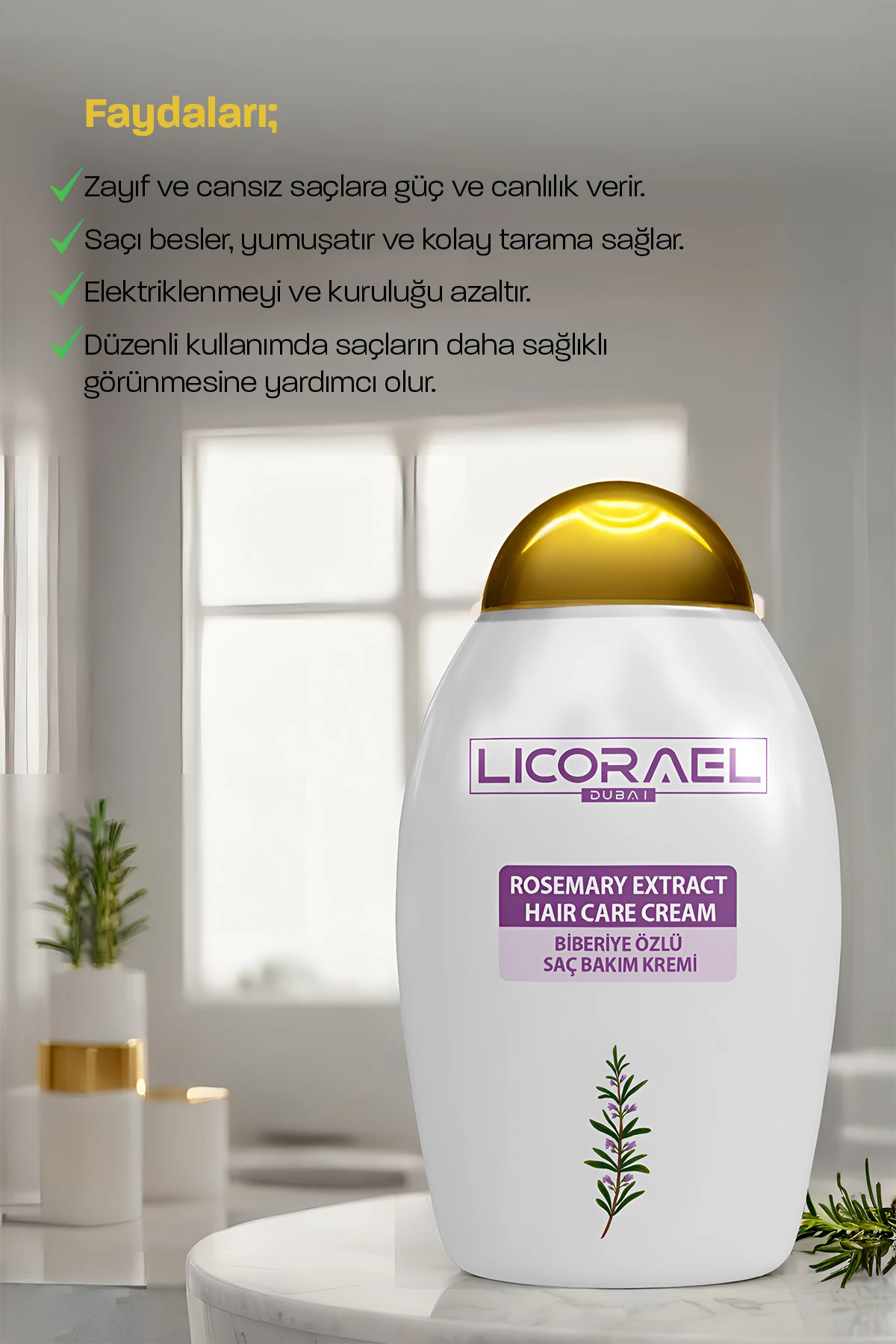 Biberiye Özlü Saç Bakım Kremi 200ml