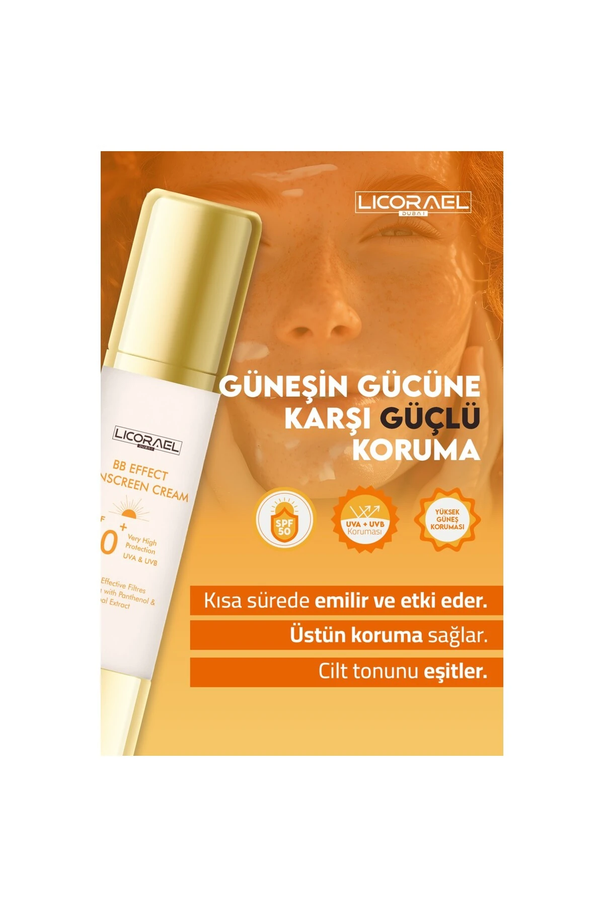Bb Güneş Kremi Uva Ve Uvb Işınlarına Karşı Yüksek Korumalı Spf50
