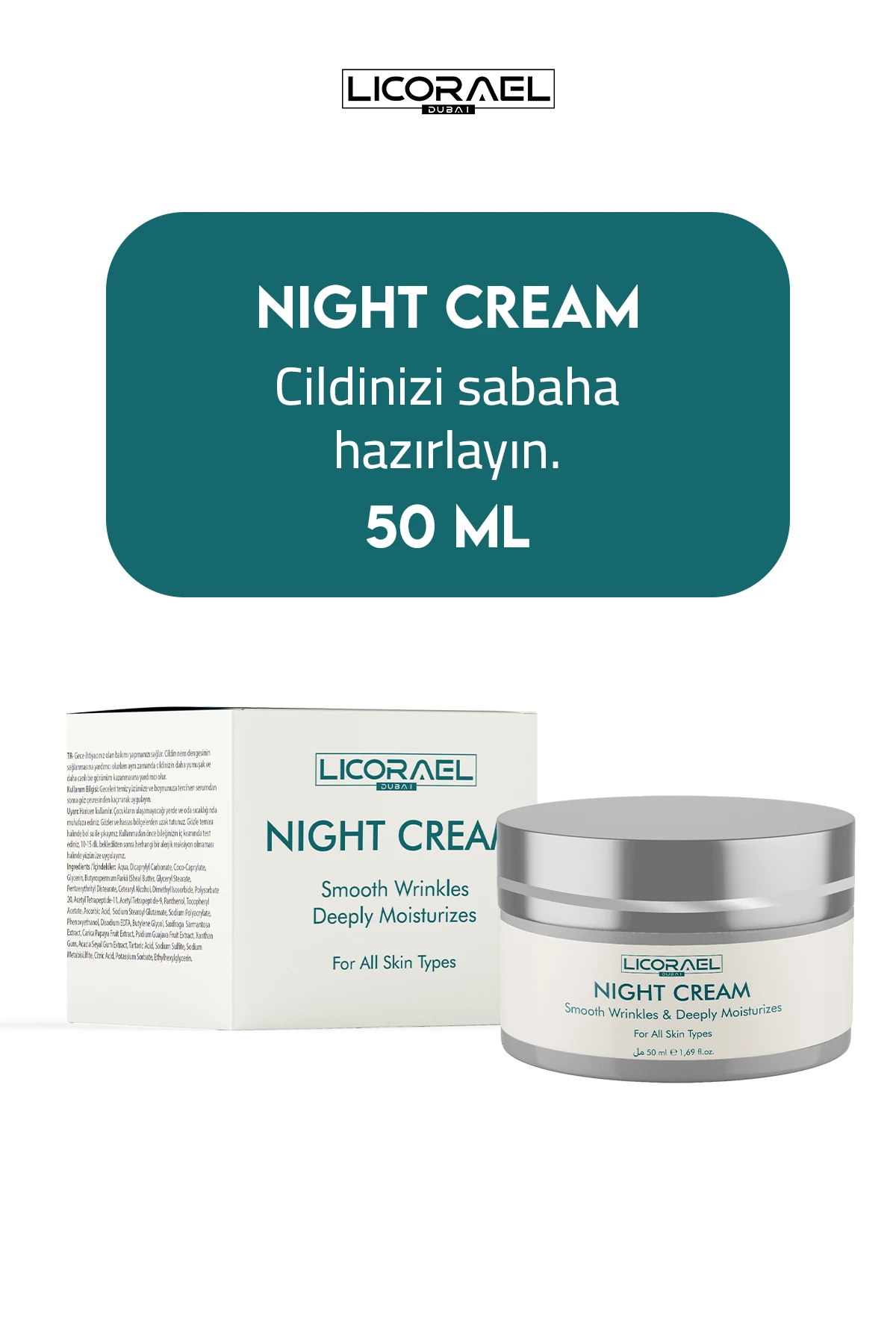 Night Cream Cilt Yenileyici Gece Bakım Kremi 50ml