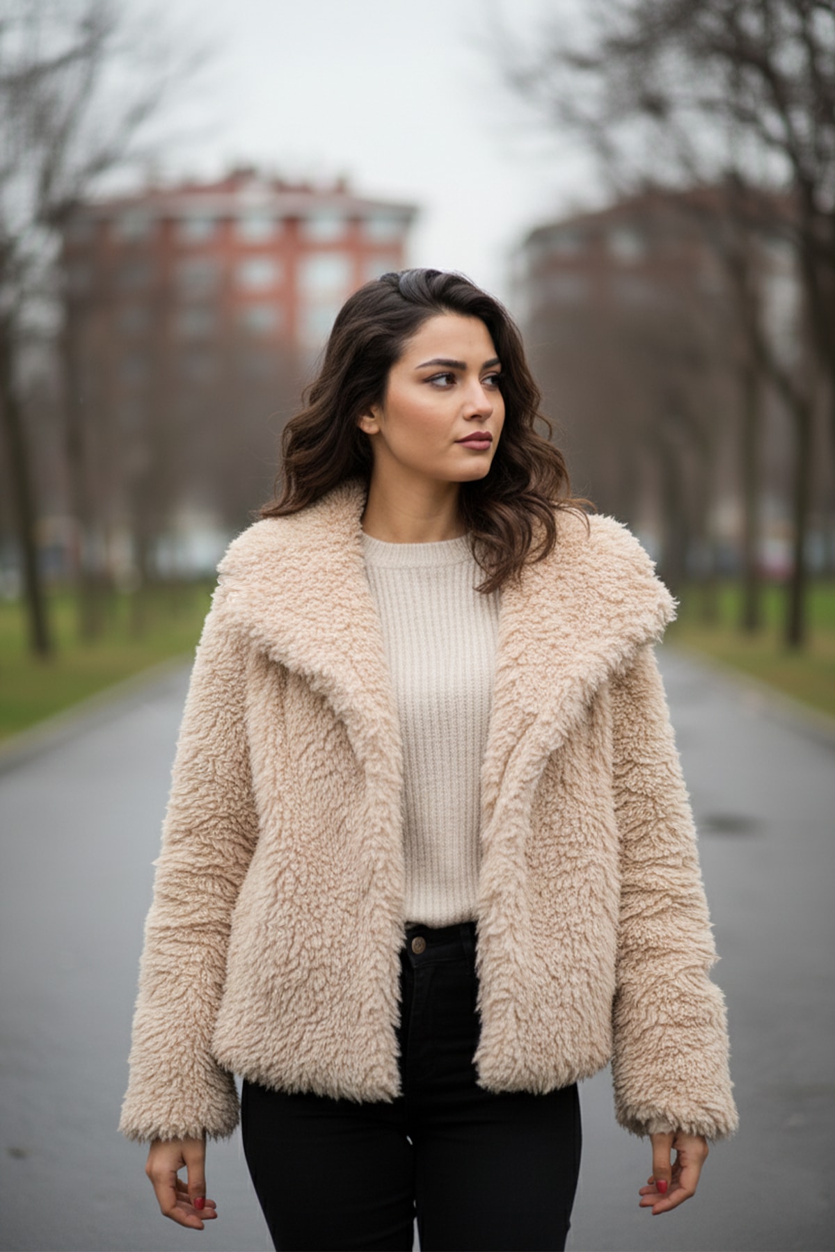 Cepli Peluş Mont