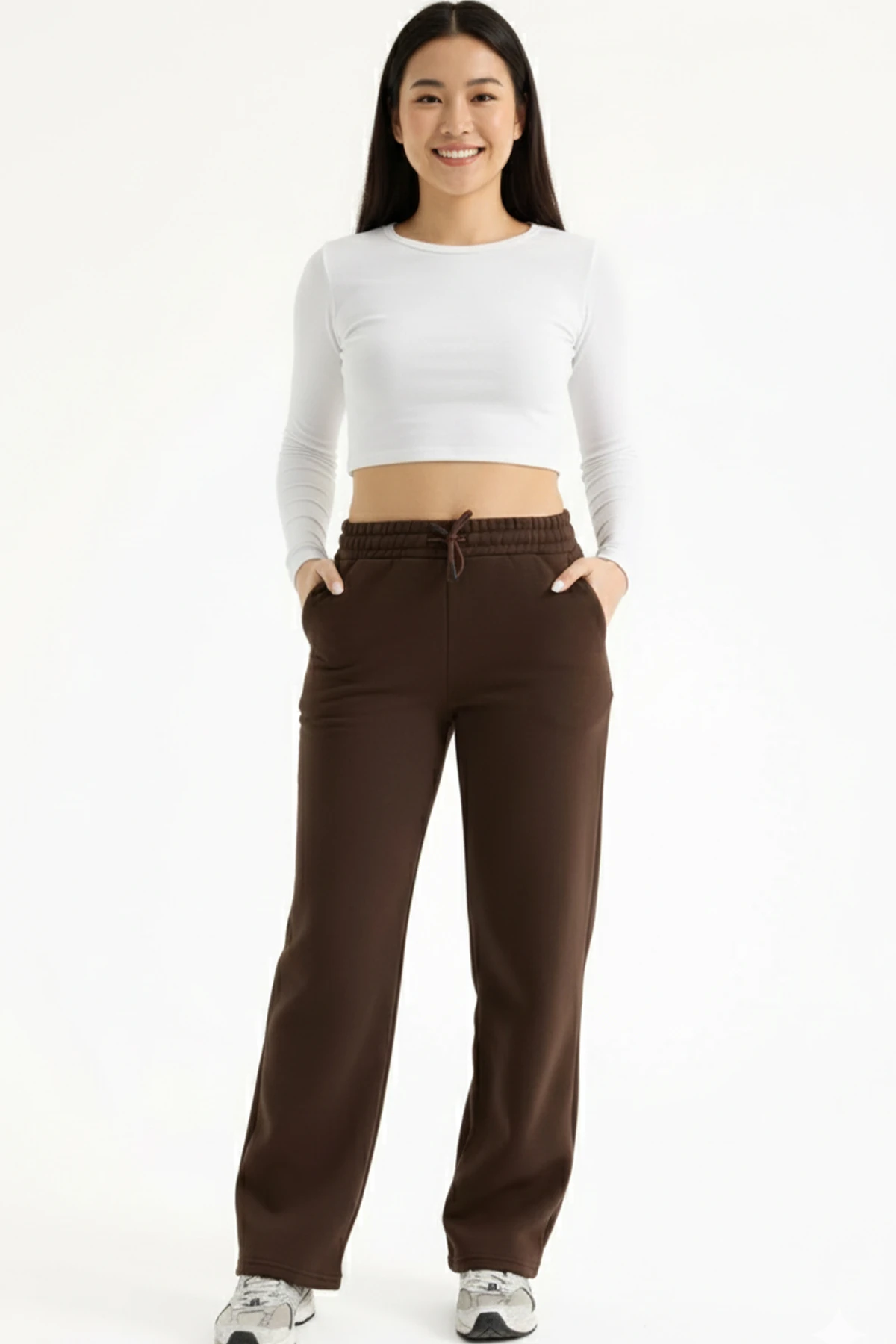 Kadın Kışlık 3 iplik İçi Polarlı Baggy Eşofman Altı