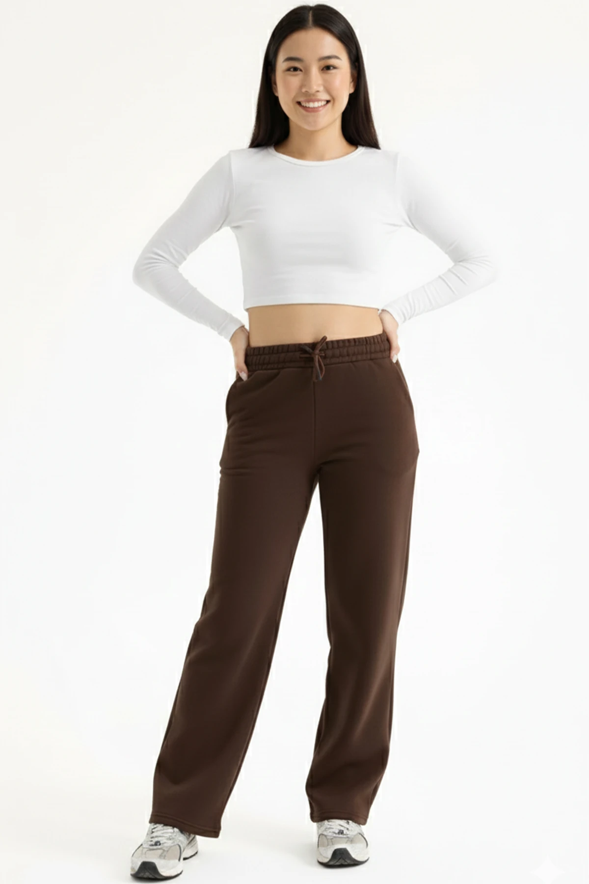 Kadın Kışlık 3 iplik İçi Polarlı Baggy Eşofman Altı