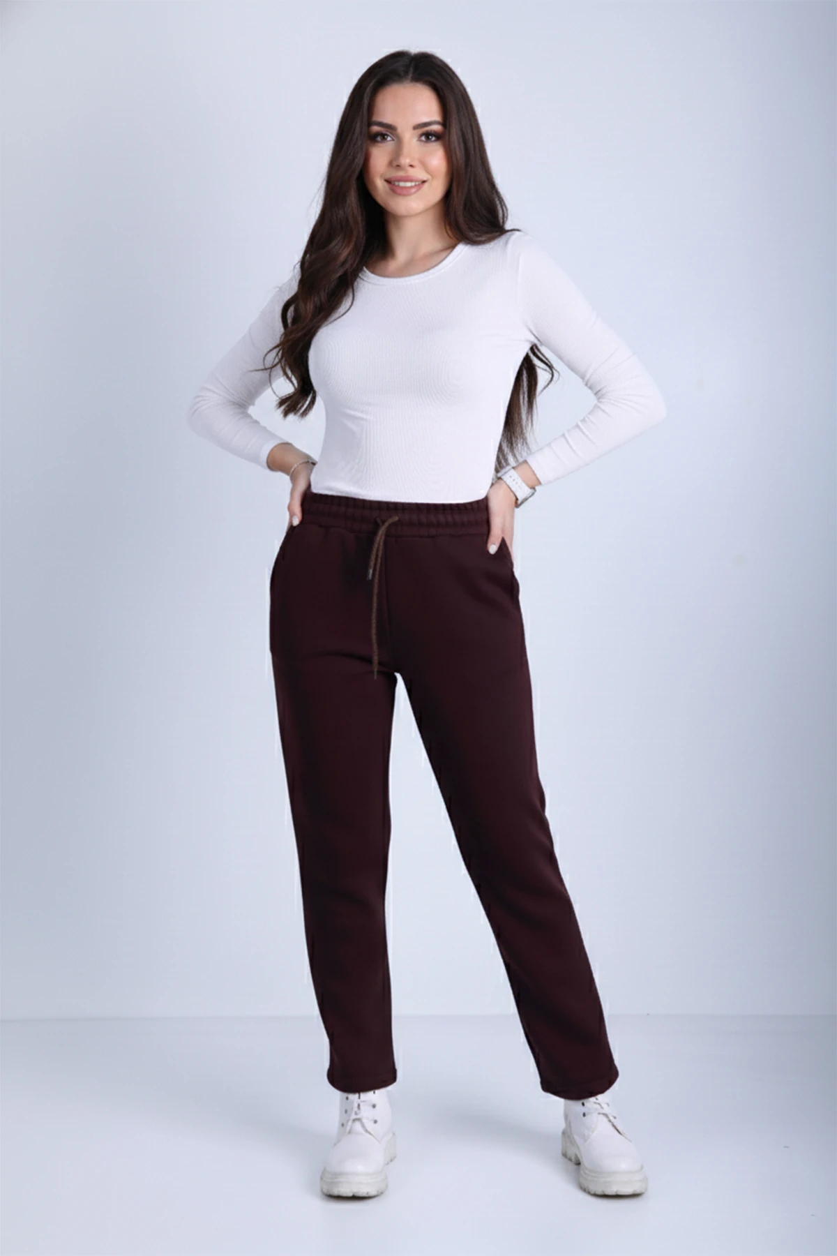 Şardonlu Üç İplik Eşofman Altı