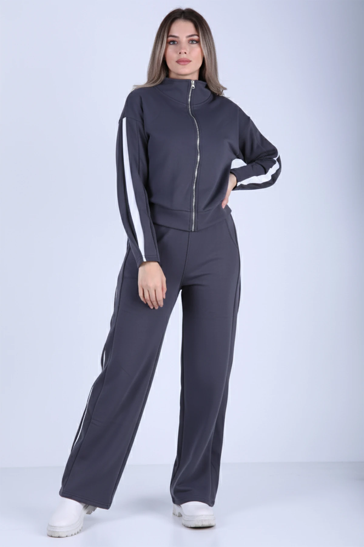 Garnili Fermuarlı İkili Takım