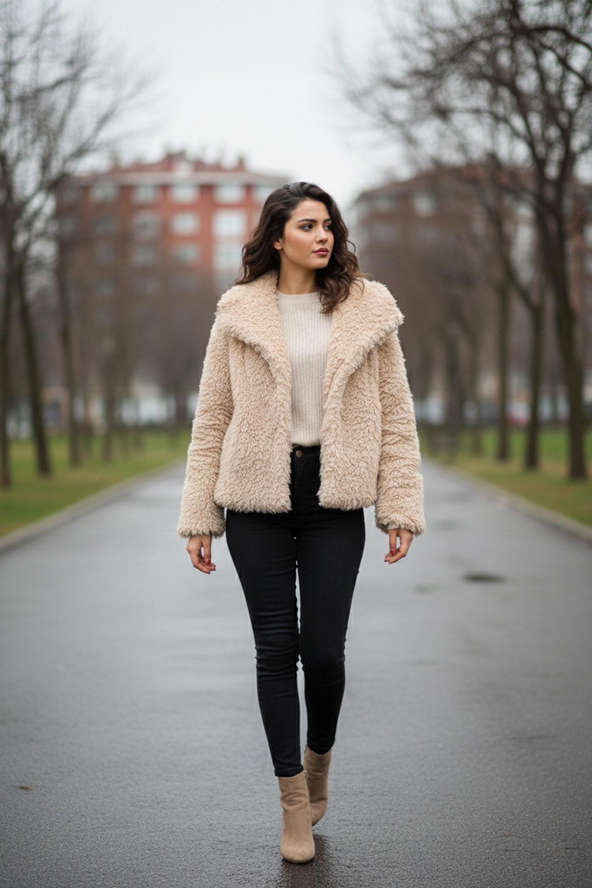 Cepli Peluş Mont