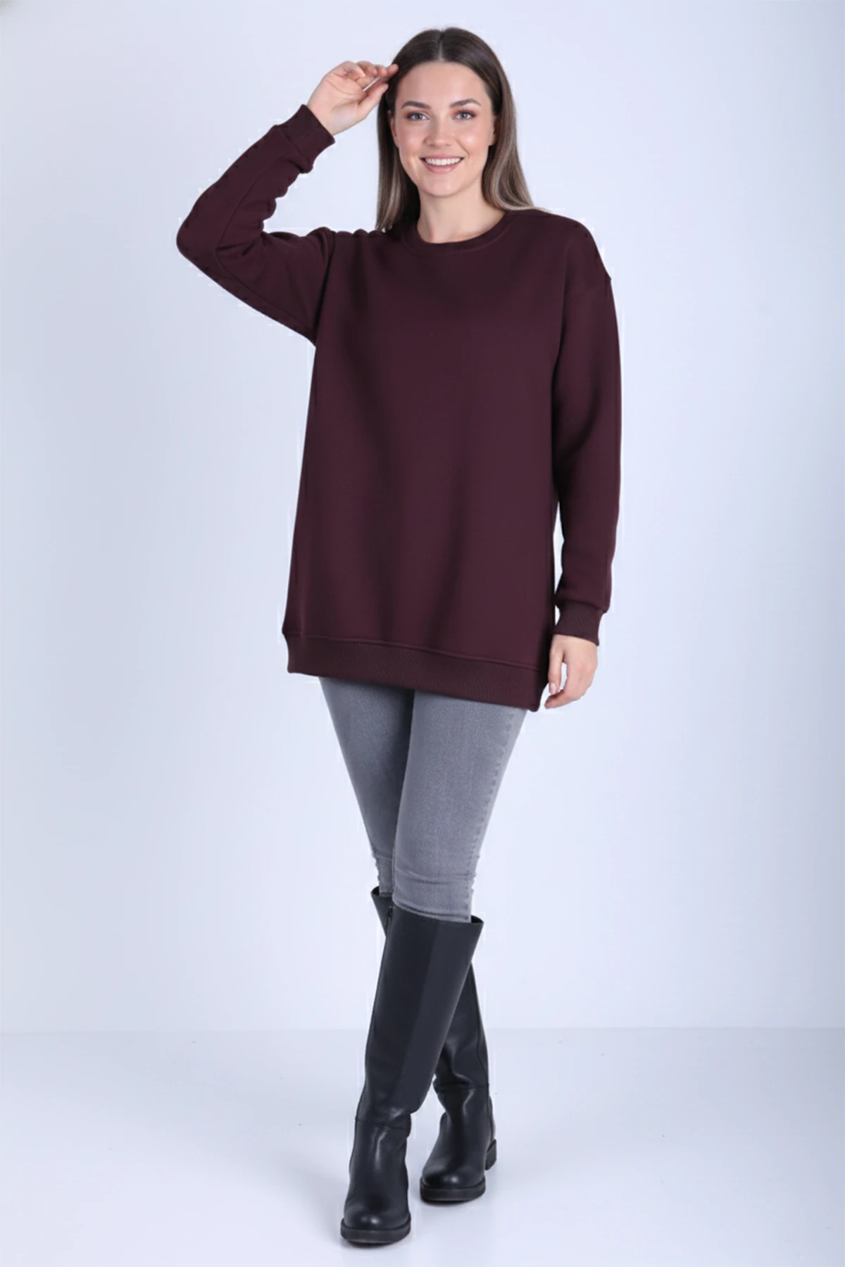 Şardonlu 3 iplik Sweatshirt