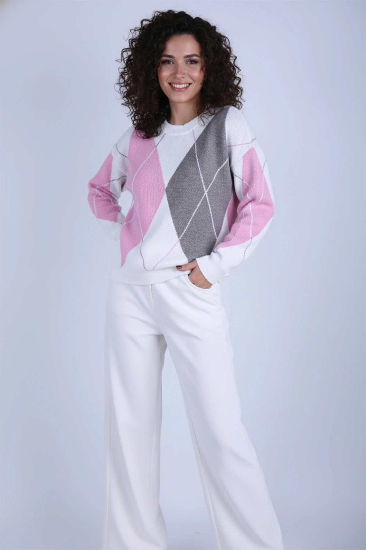 Baklava Desenli Triko