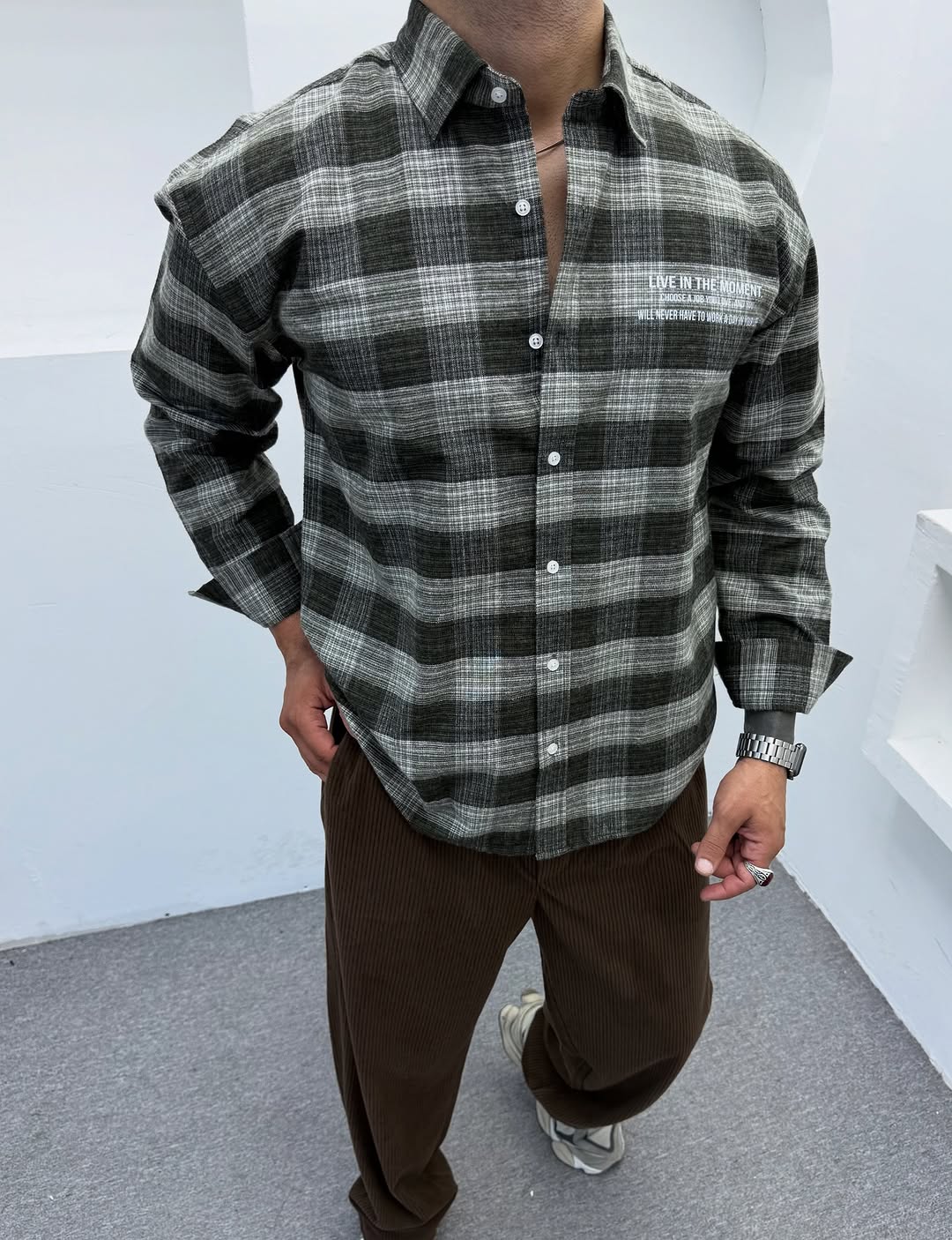 Erkek Oversize Kışlık Ekose Gömlek Pamuk Flanel Kumaş