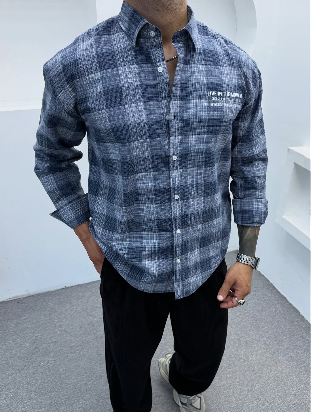 Erkek Oversize Kışlık Ekose Gömlek Pamuk Flanel Kumaş