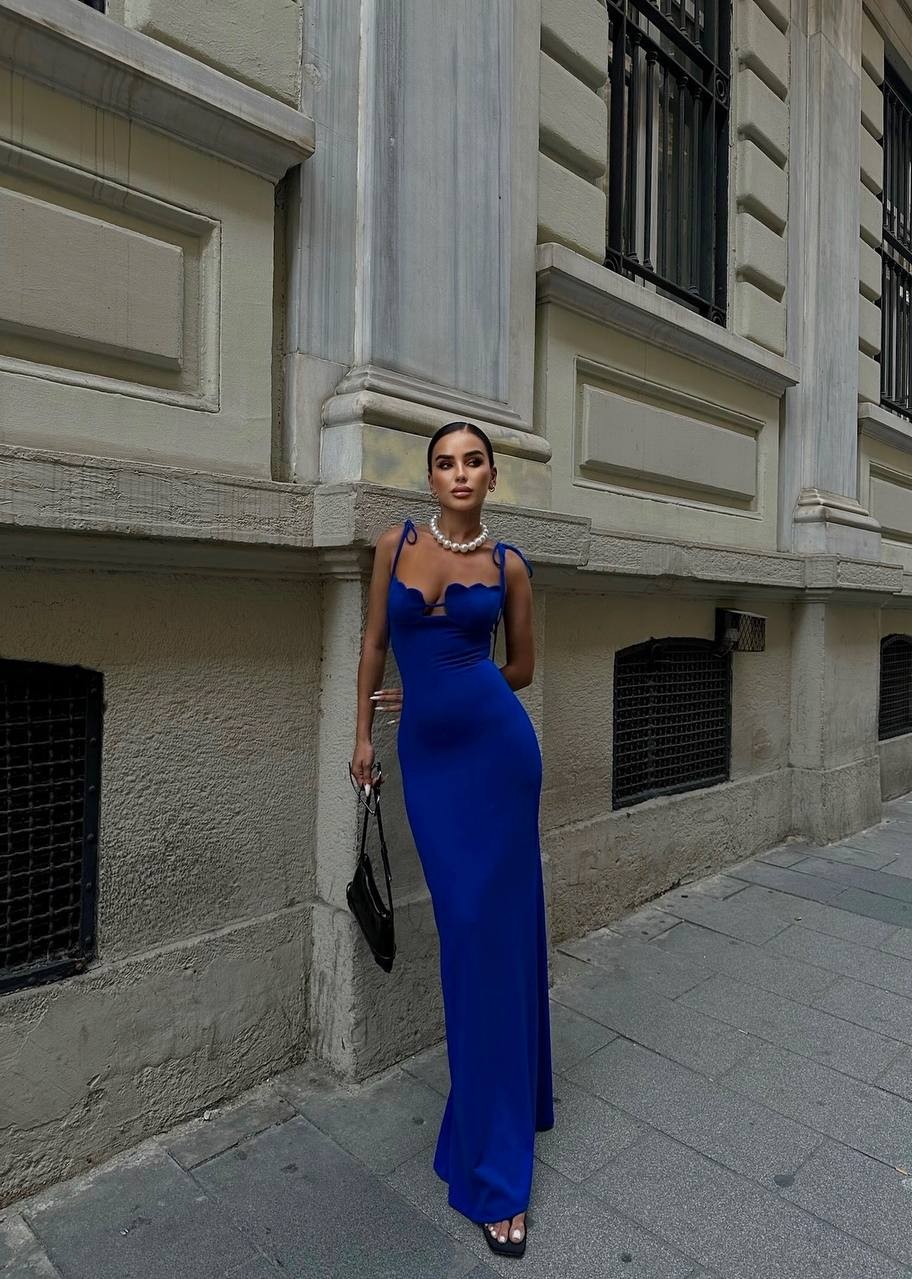 Denise Yırtmaçlı Maxi Boy Elbise