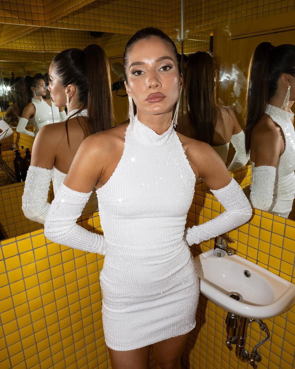 Lizzie Payetli Mini Elbise