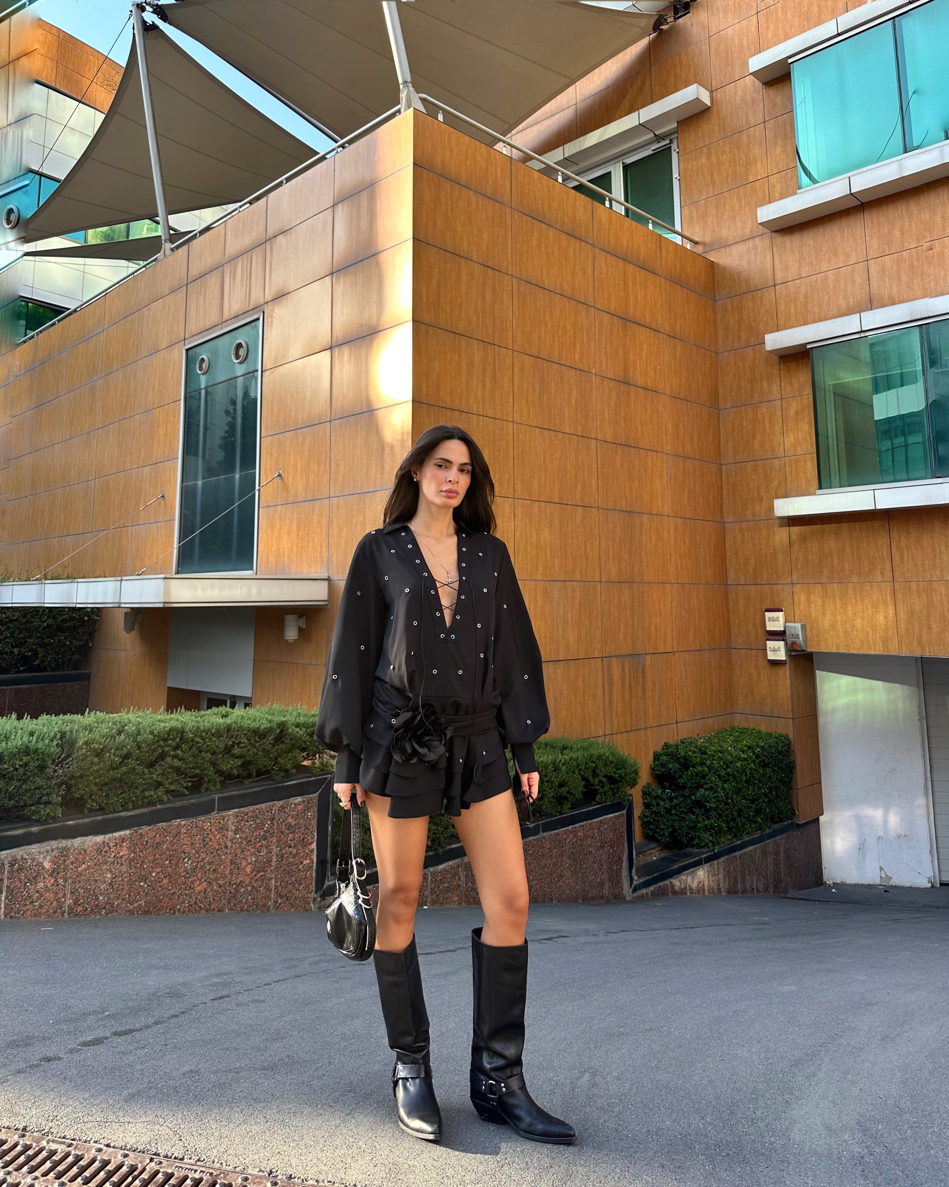 Bronte Çiçekli Tasarım Jessica Kumaş Elbise