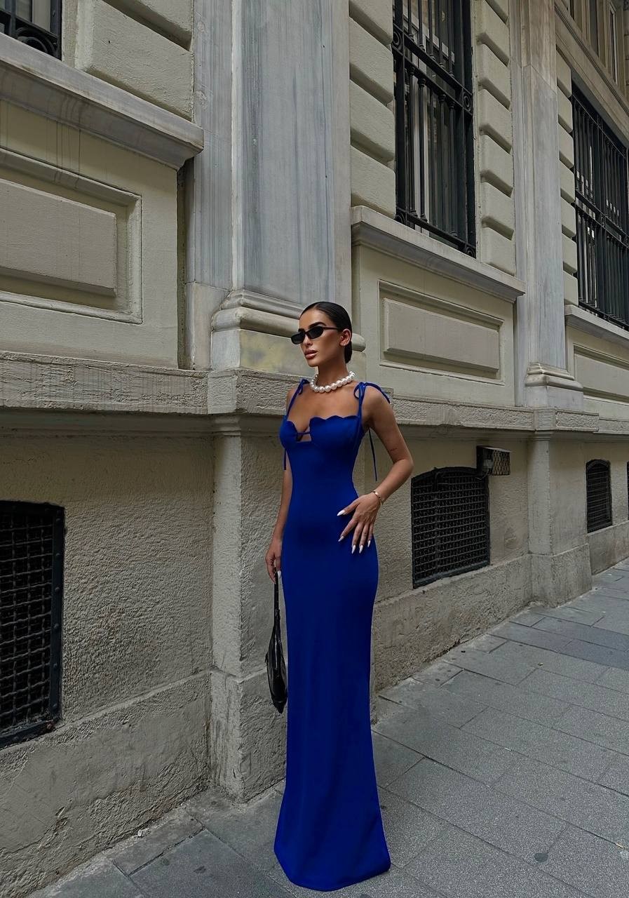 Denise Yırtmaçlı Maxi Boy Elbise