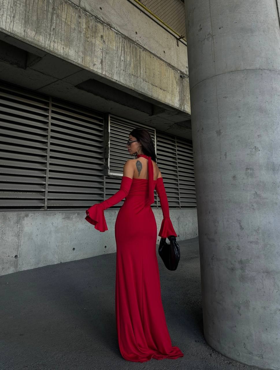 Pamela Aksesuarlı Maxi Boy Elbise