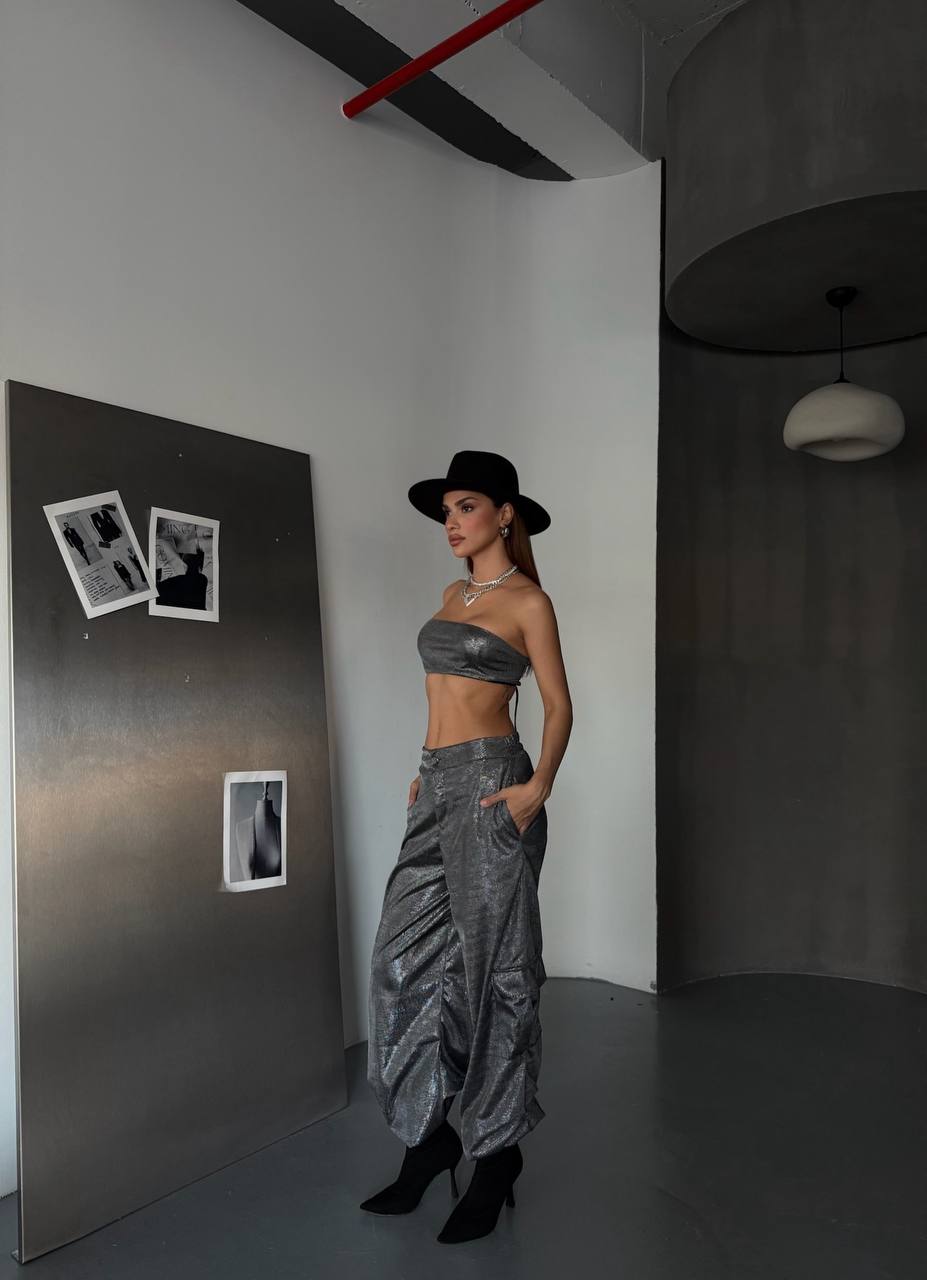 Chrystal Parlak Kumaş Tasarım İkili Takım