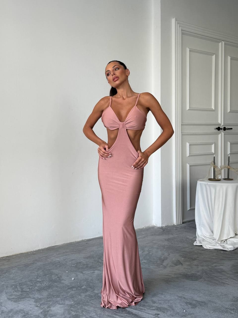 Avery Tasarım Maxi Elbise - Pembe