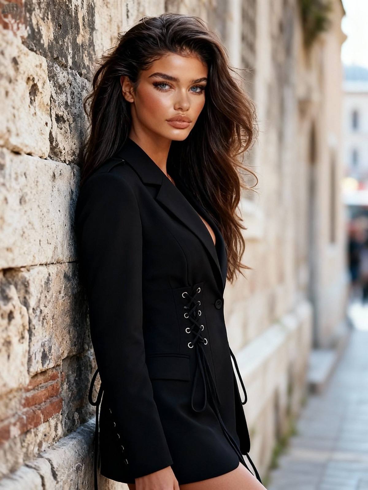 Eloise Kurdele Tasarım Astarlı Ceket Elbise