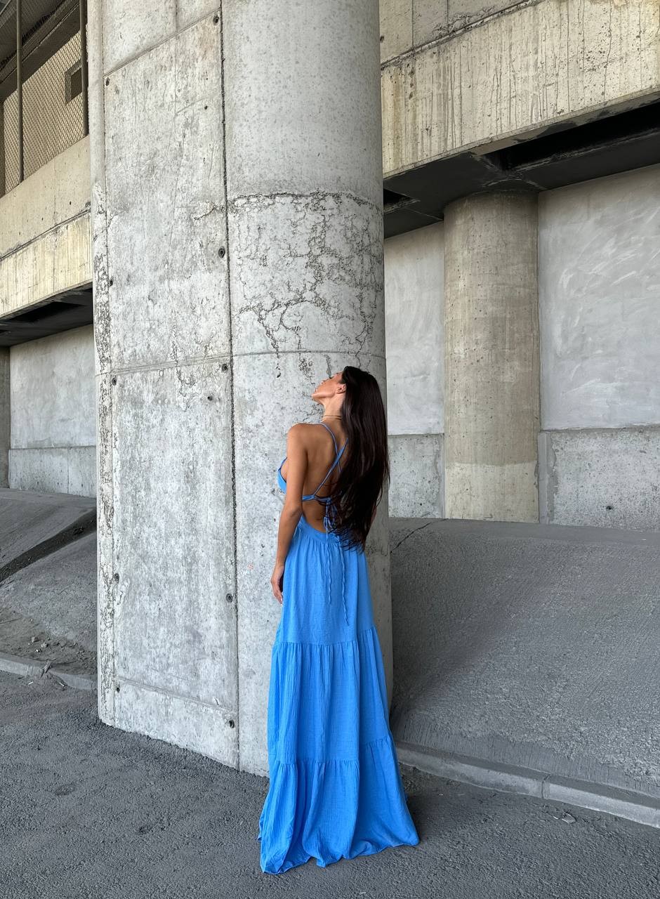 Catalina Keten Maxi Boy Elbise