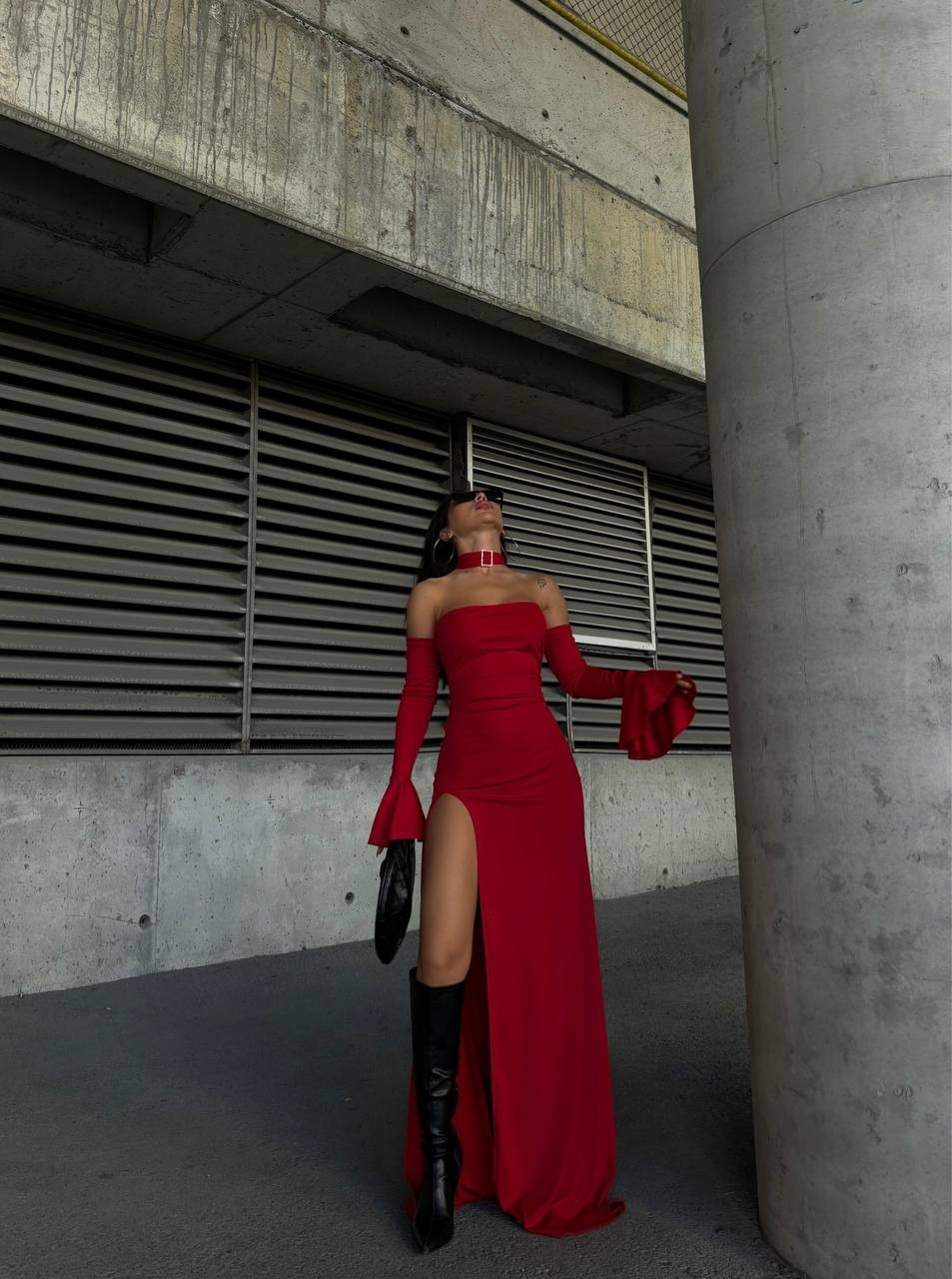 Pamela Aksesuarlı Maxi Boy Elbise