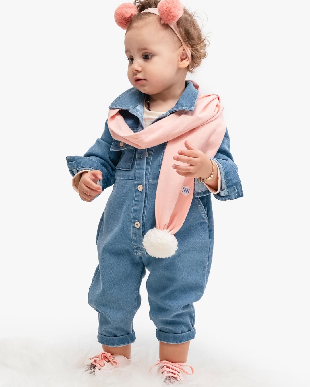 Atkılı Denim Tulum Çizgili Tişört Takımı