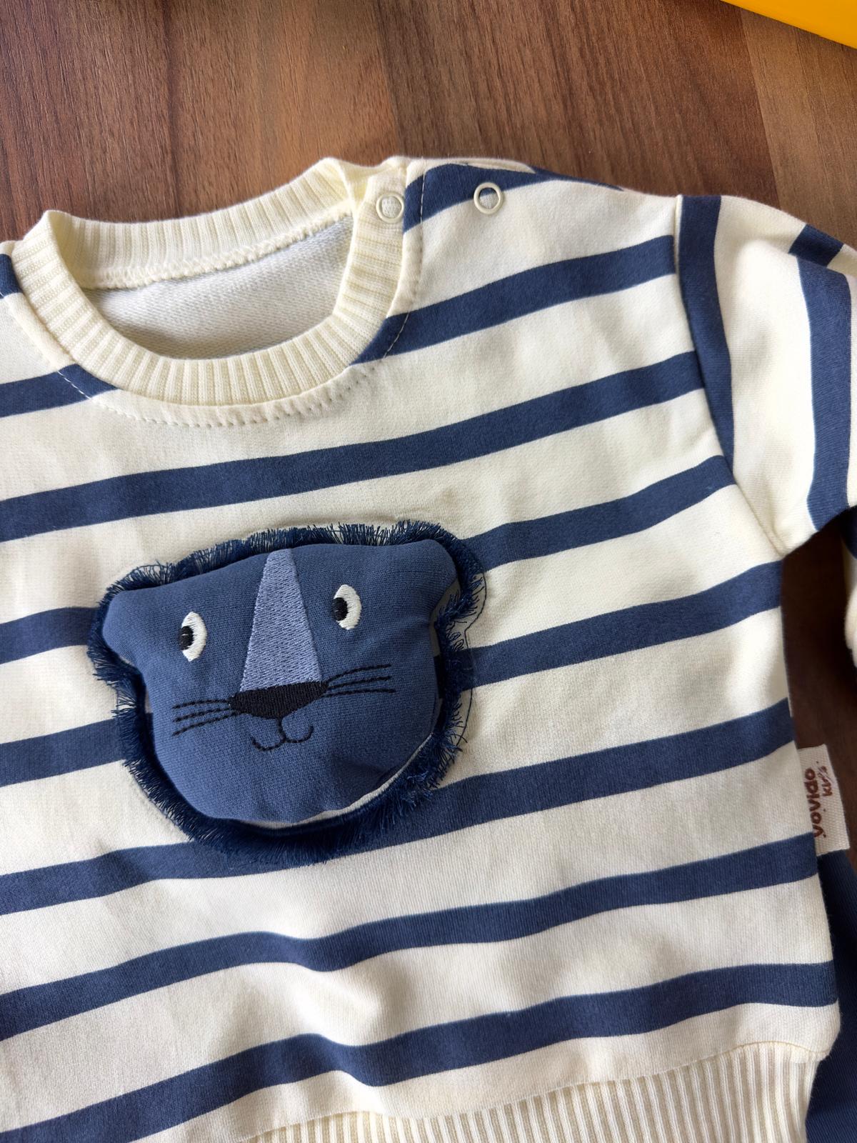 Aslan Aplikeli Erkek Bebek İkili Takım