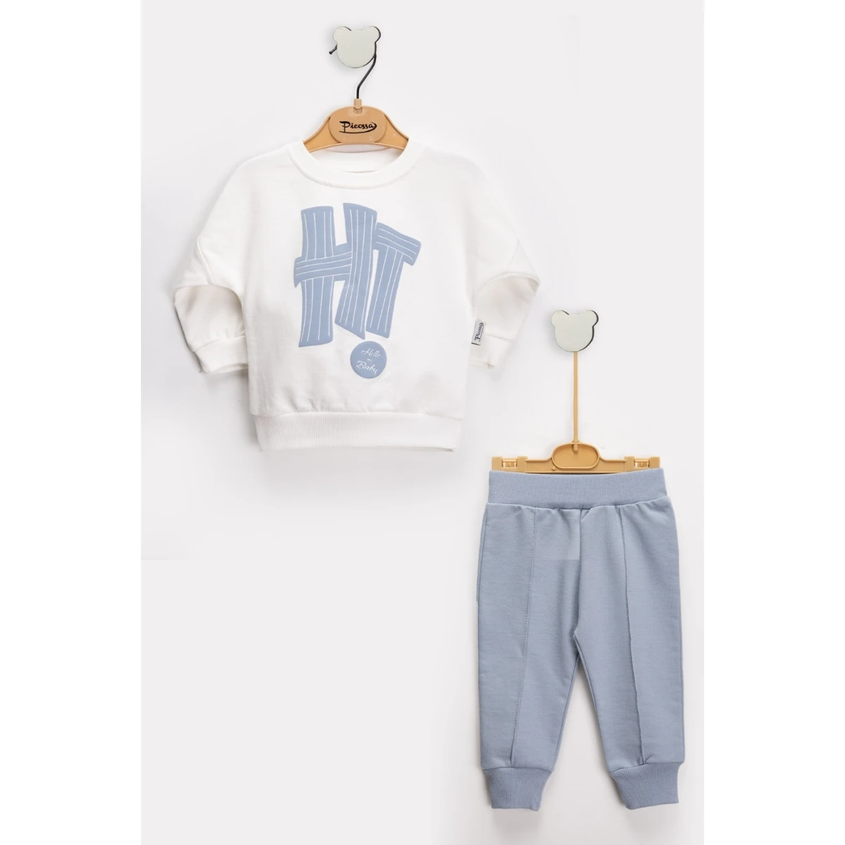 Unisex ''Hi'' 2'li Takım - Mavi